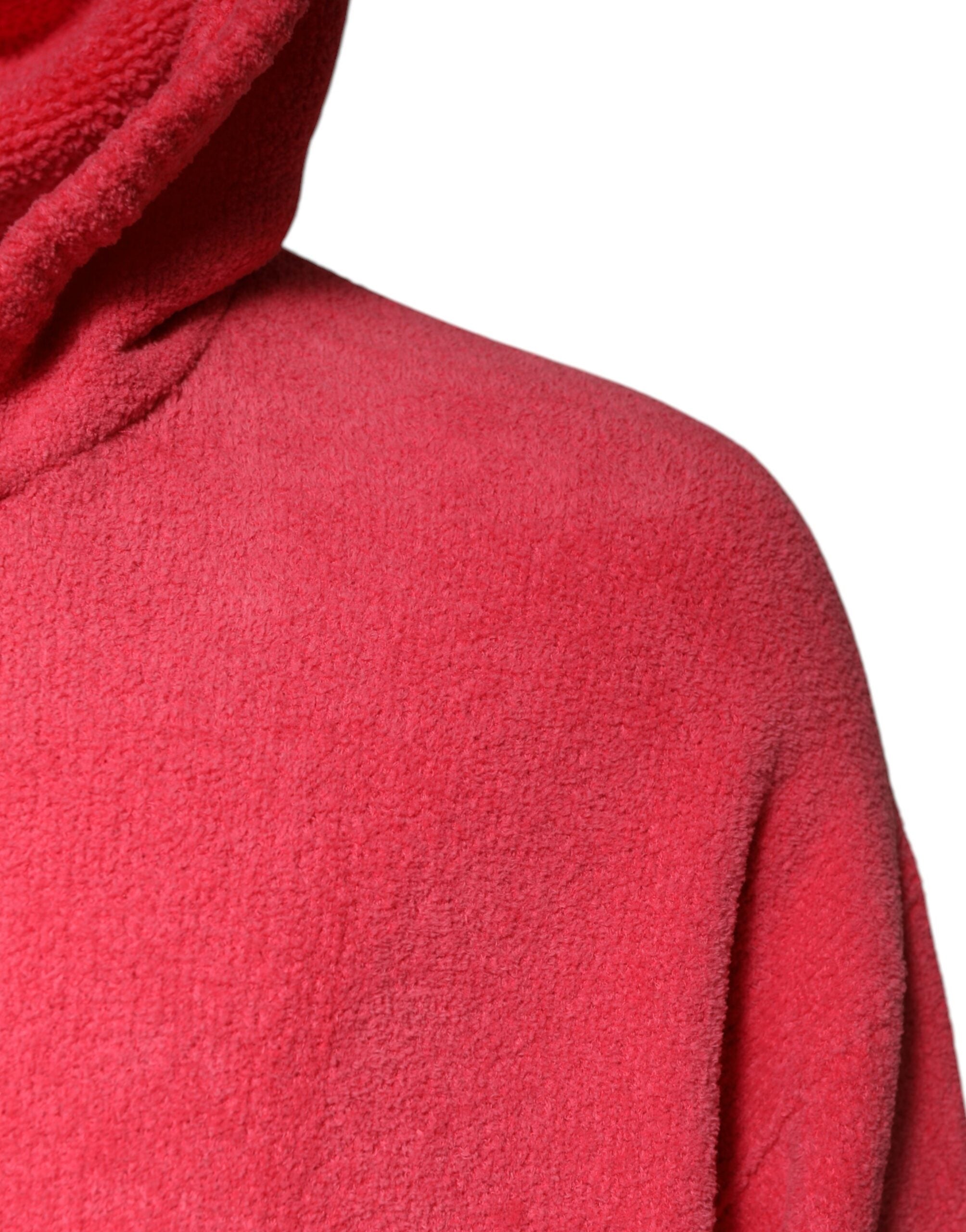 Dolce & Gabbana Roter Baumwollstrick-Pullover mit Kapuze für Männer-3