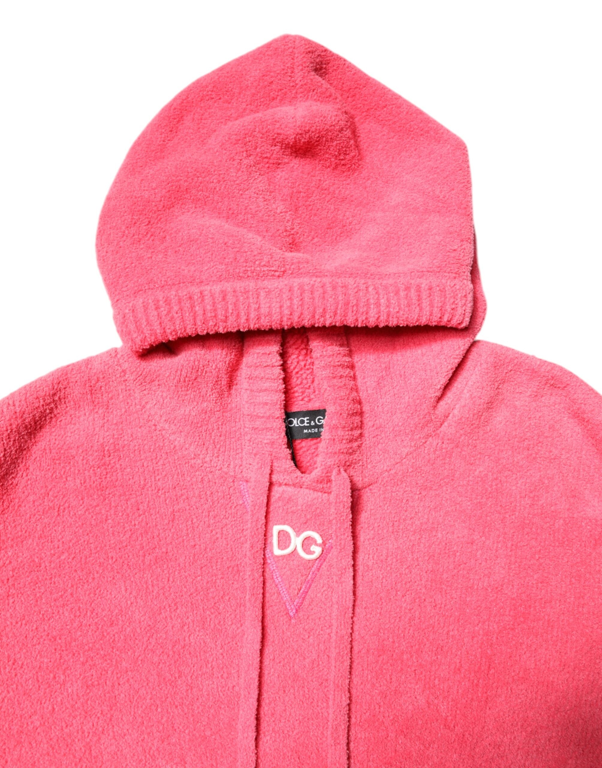 Dolce & Gabbana Roter Baumwollstrick-Pullover mit Kapuze für Männer-5