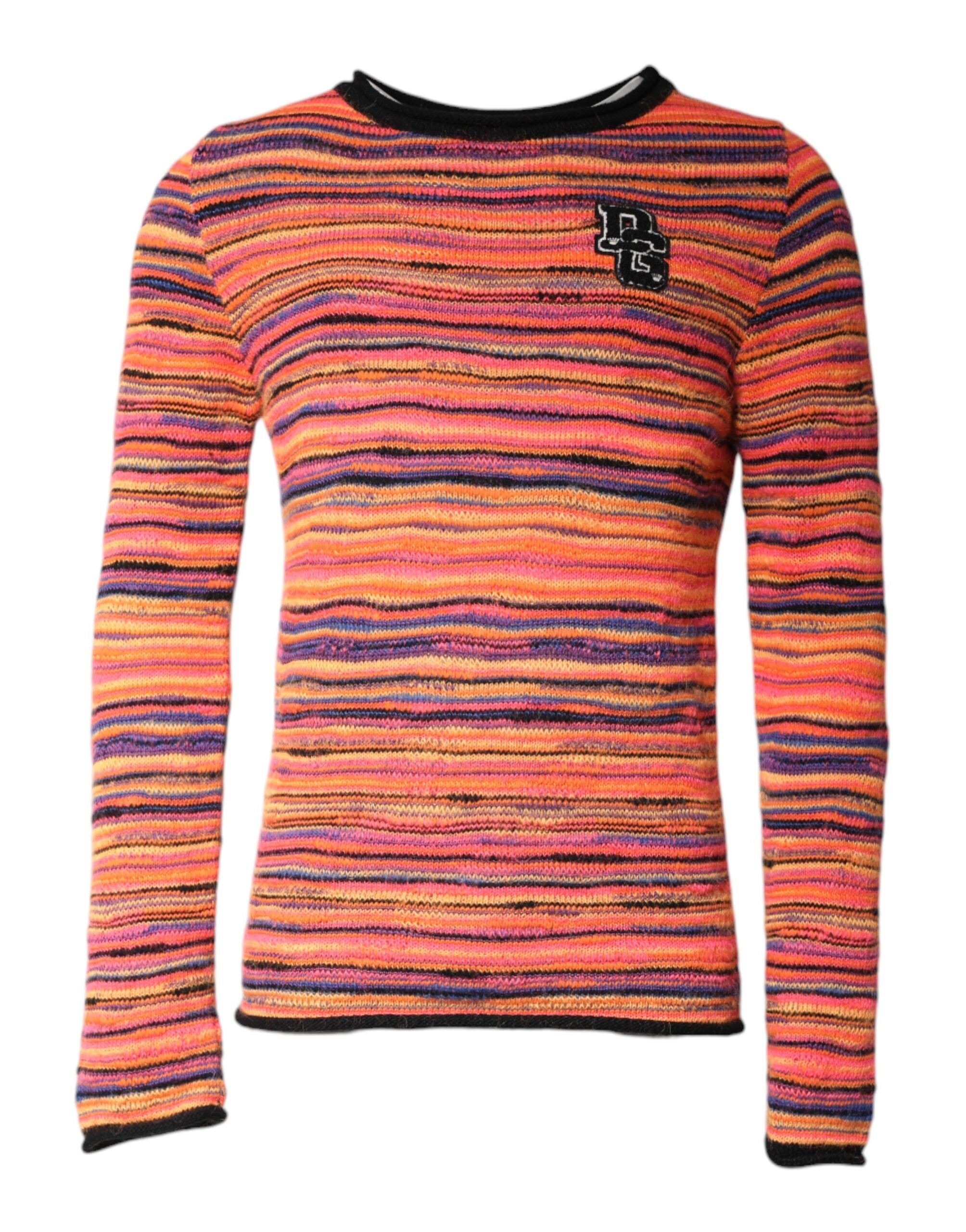Dolce & Gabbana Multicolored DGLogo Knit Sweater in Wool-2