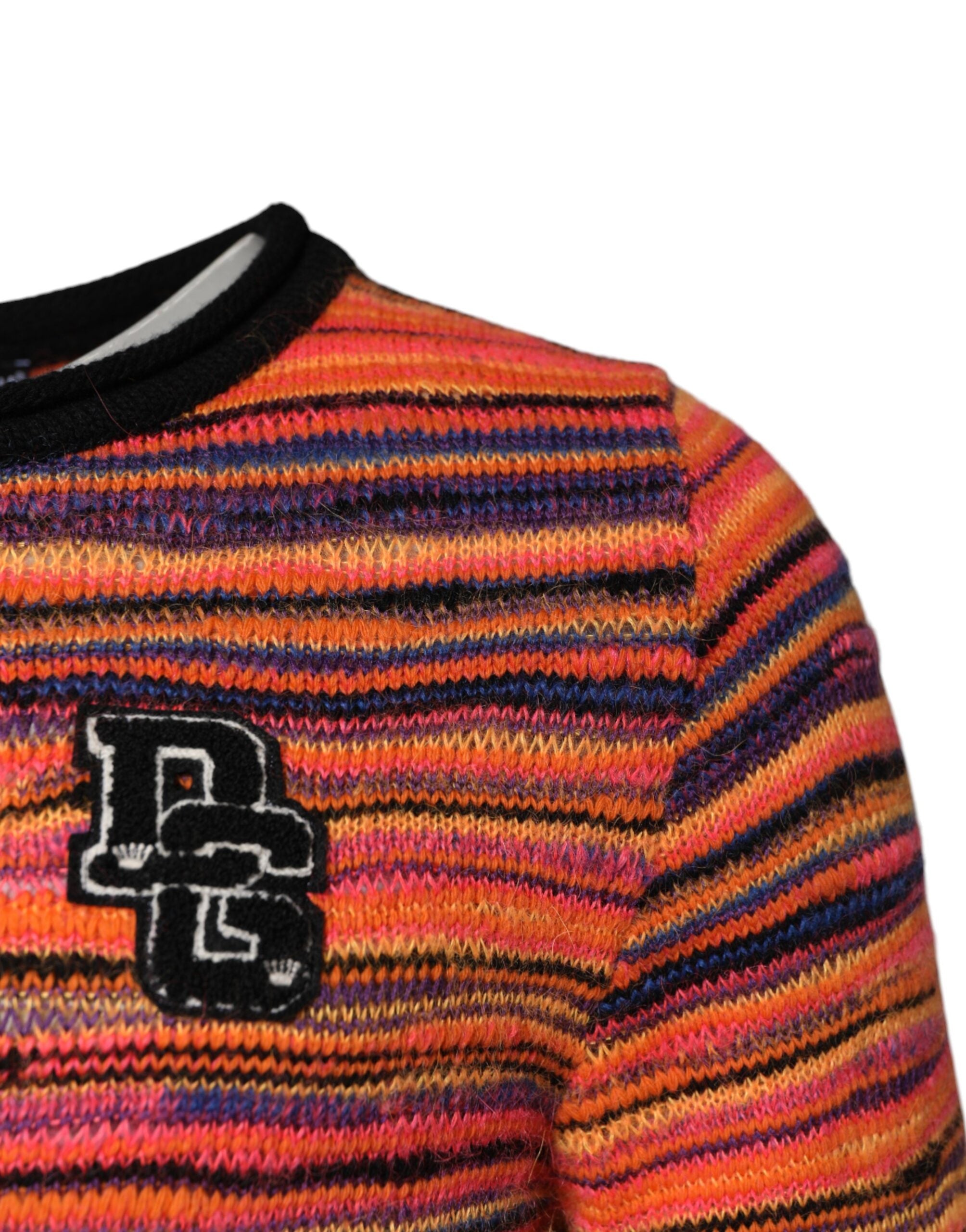 Dolce & Gabbana Multicolored DGLogo Knit Sweater in Wool-3