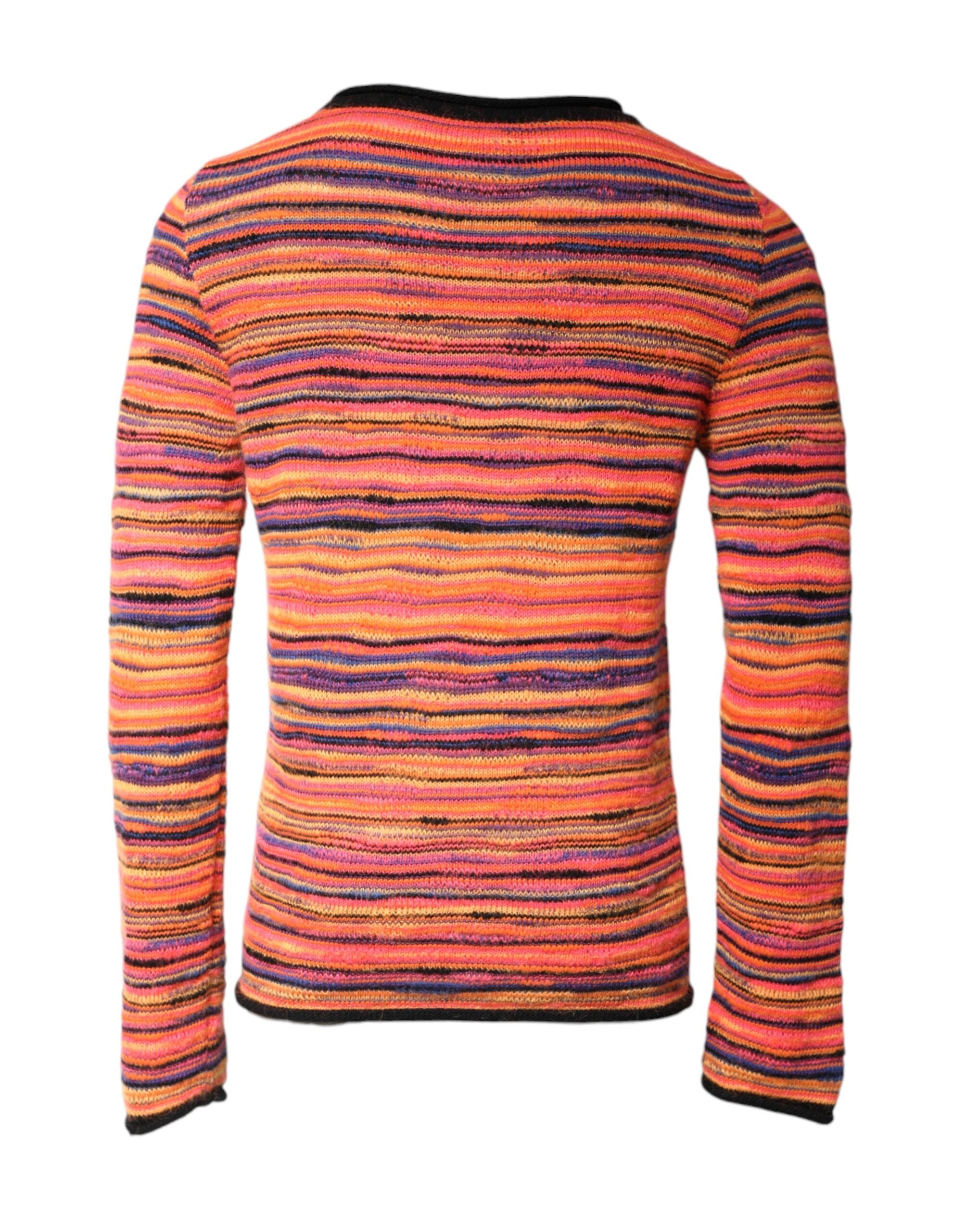 Dolce & Gabbana Multicolored DGLogo Knit Sweater in Wool-4