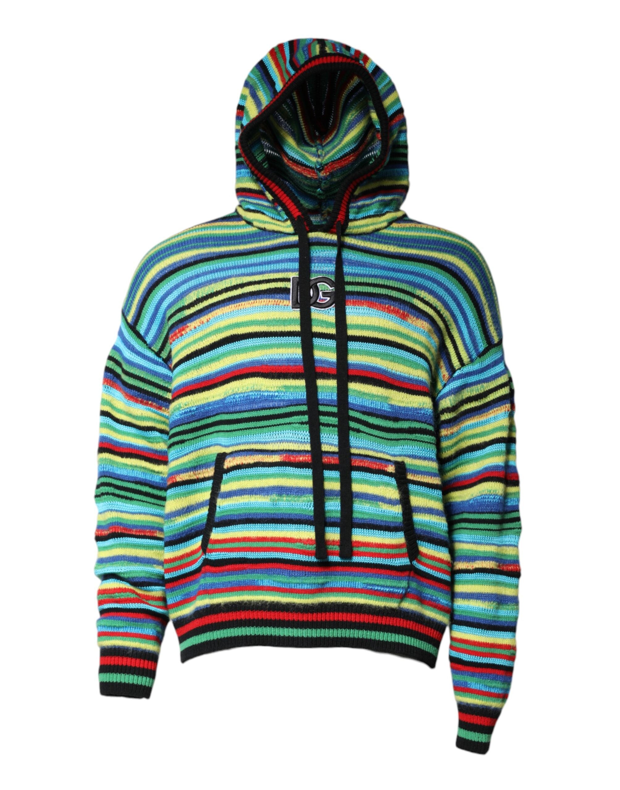 Dolce & Gabbana Multicolor Pullover mit Kapuze aus Baumwolle-2