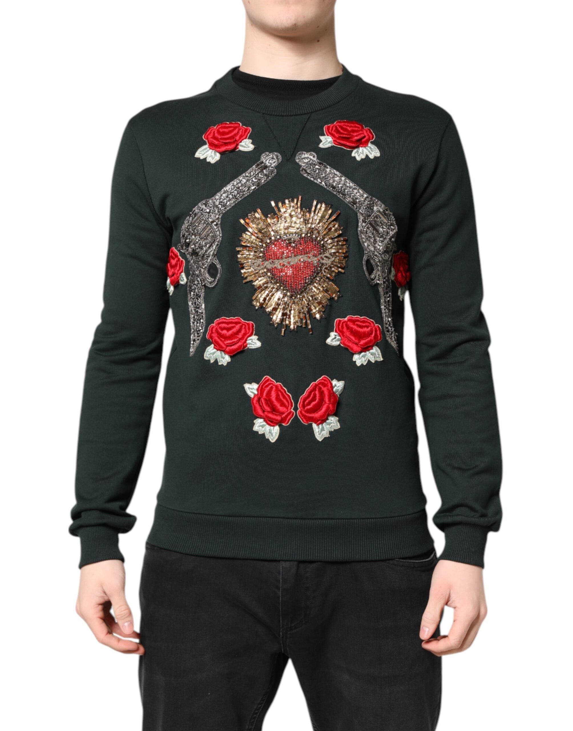 Dolce & Gabbana black sweater with sequin embellishment-1