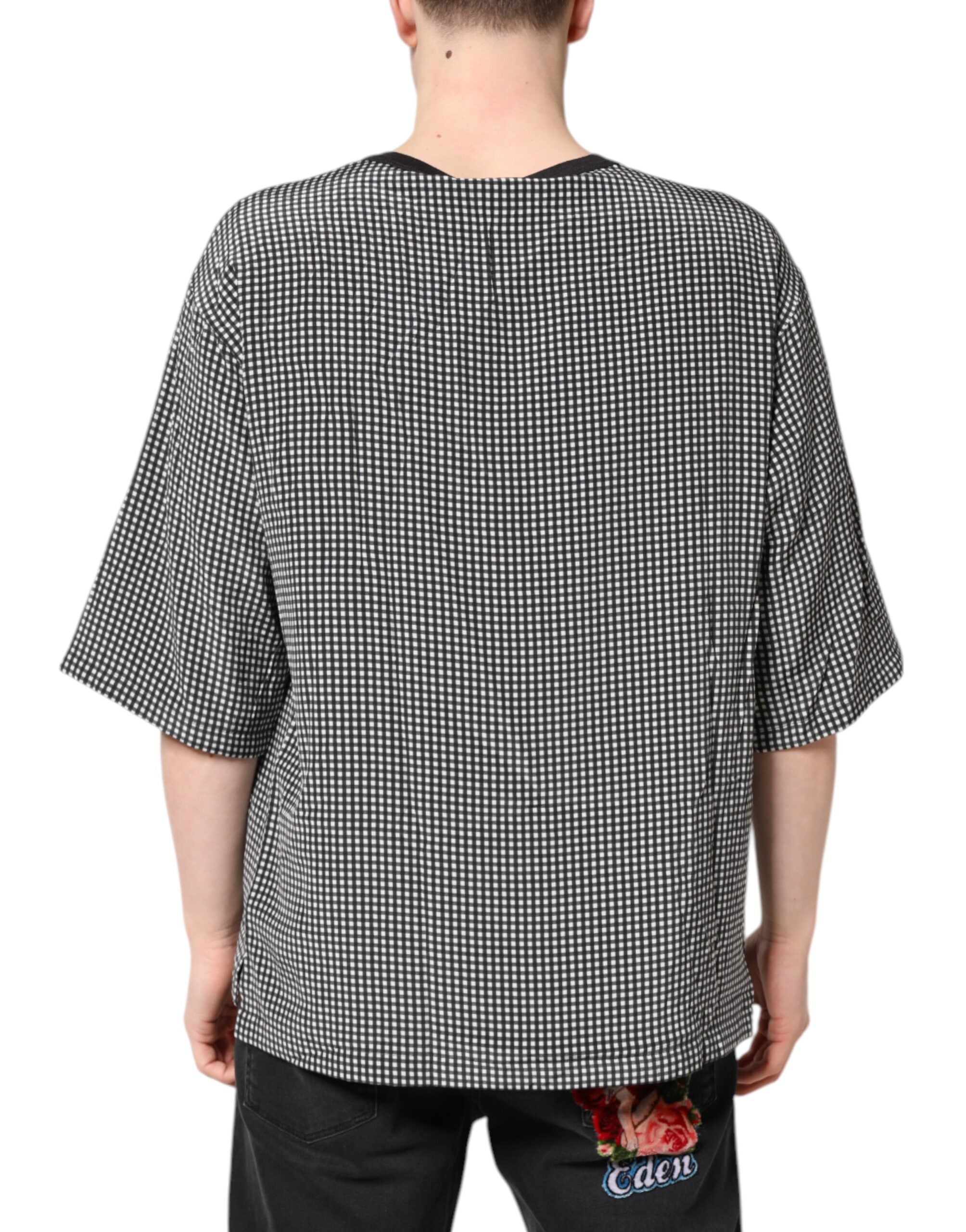 Dolce & Gabbana Black Short Sleeve T-Shirt with Graphic Print-4