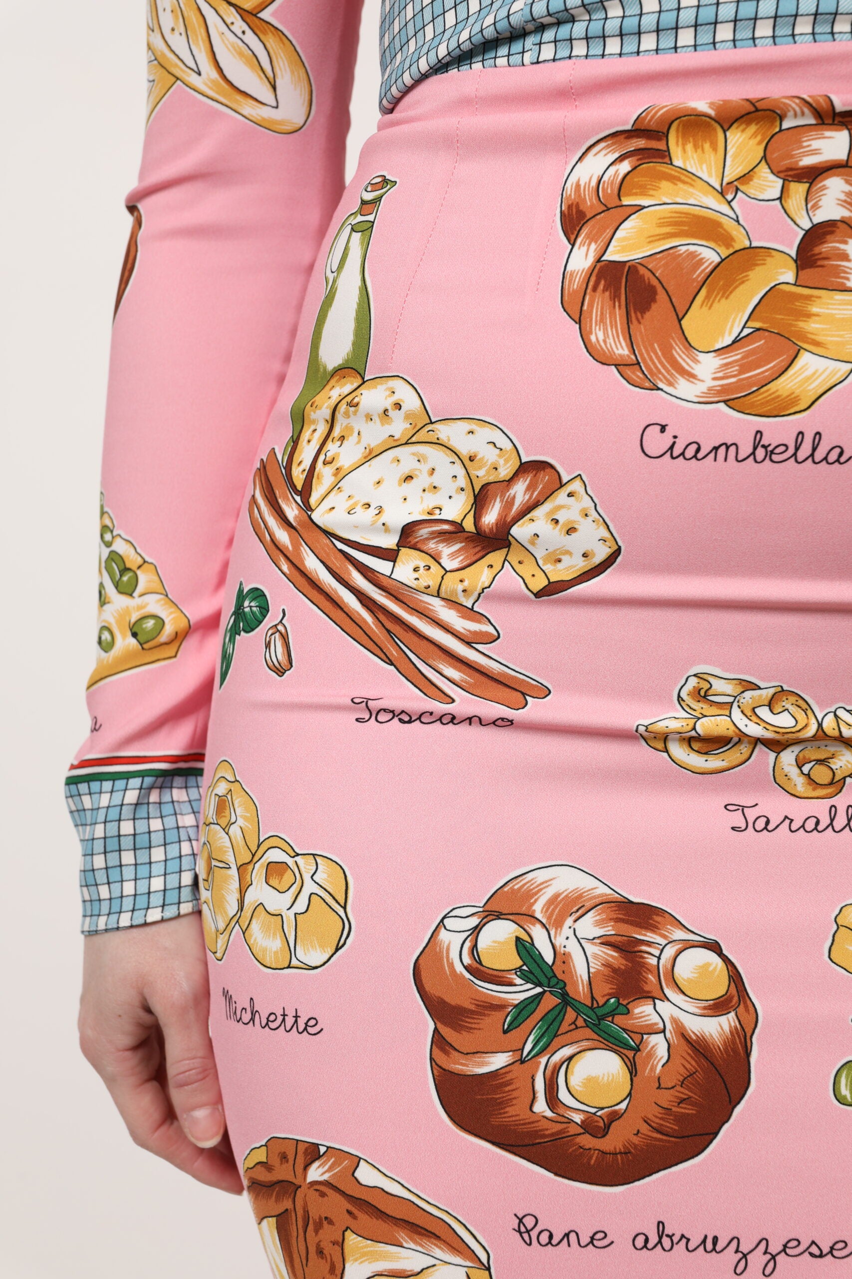 Dolce & Gabbana Pink Pastry Print Bodycon Sheath Midi Dress-7