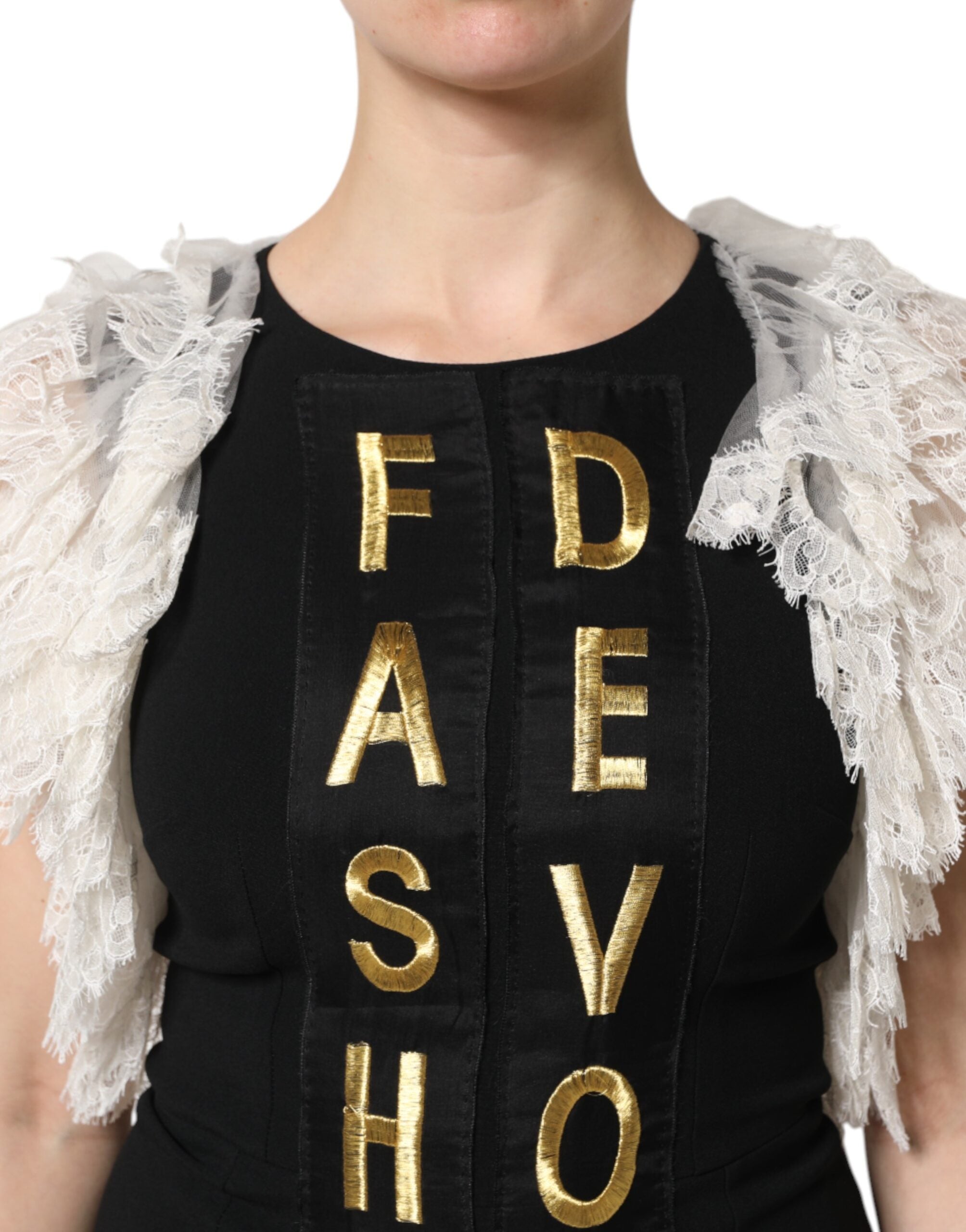 Dolce & Gabbana Black Fashion Devotion Embellished Mini Dress-5