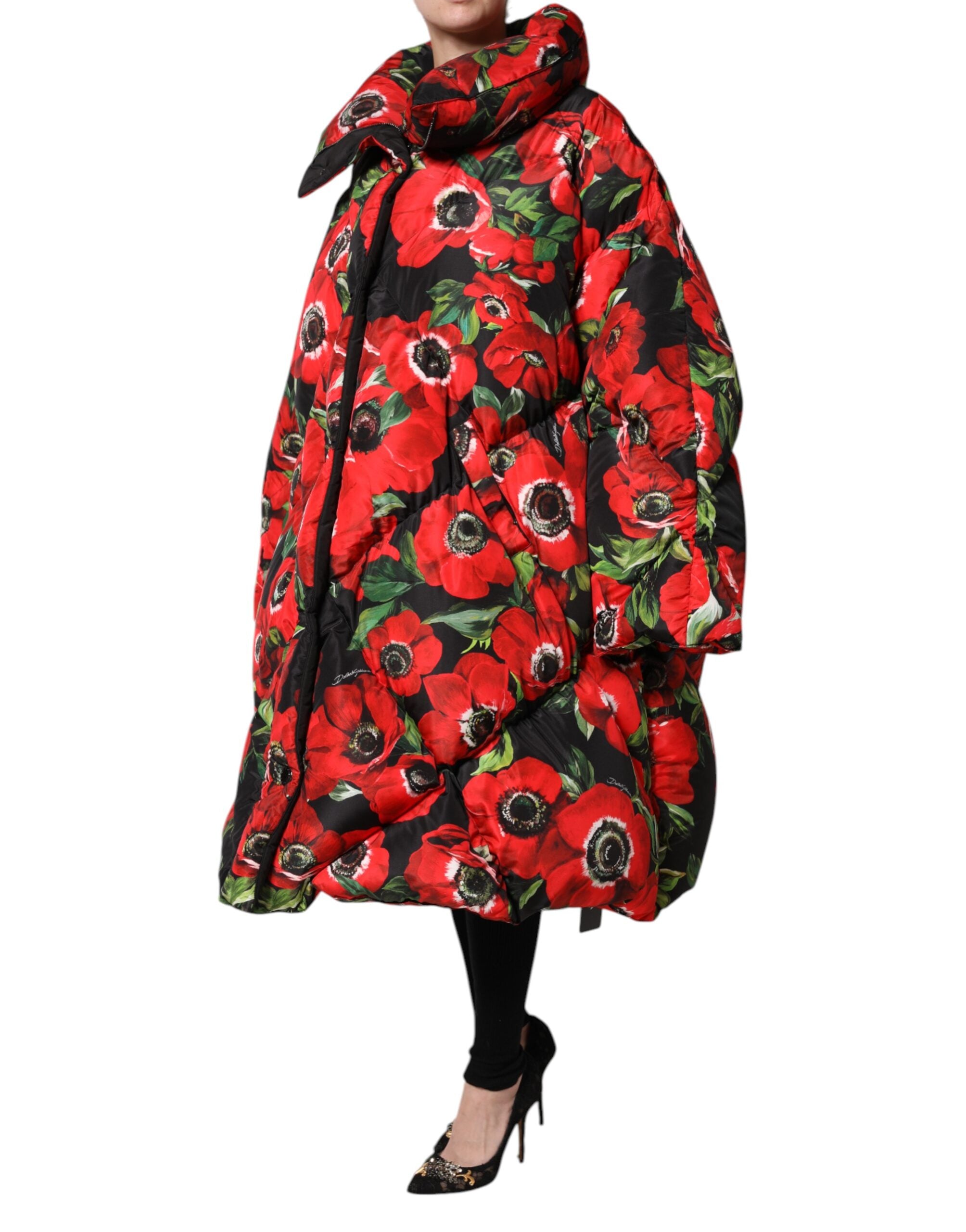 Dolce & Gabbana lined jacket with multicolored floral pattern and zipper-3