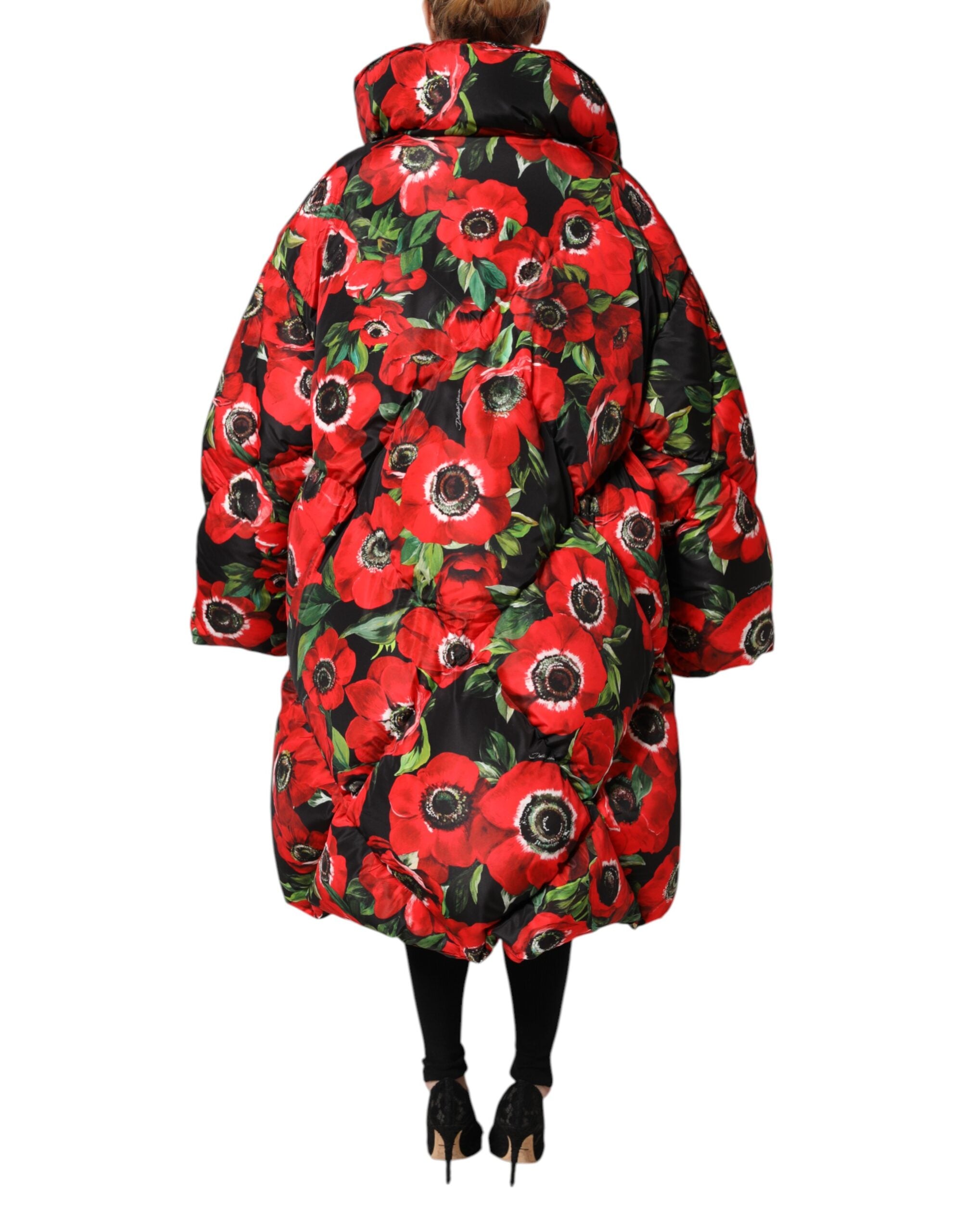 Dolce & Gabbana lined jacket with multicolored floral pattern and zipper-4