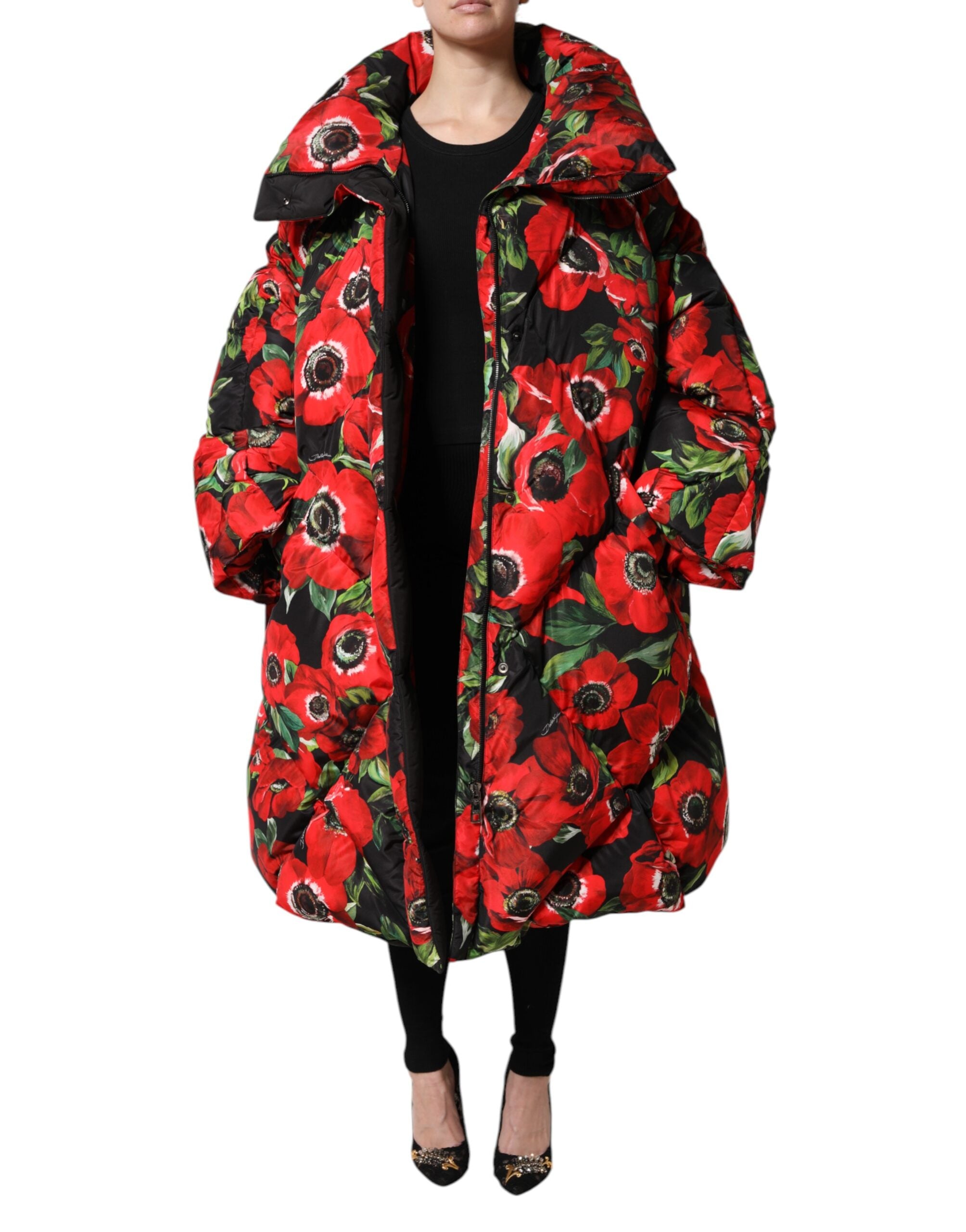 Dolce & Gabbana lined jacket with multicolored floral pattern and zipper-7
