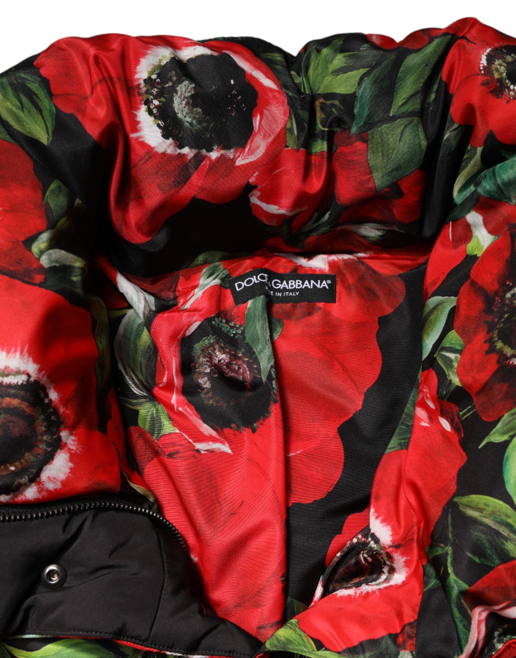 Dolce & Gabbana lined jacket with multicolored floral pattern and zipper-8