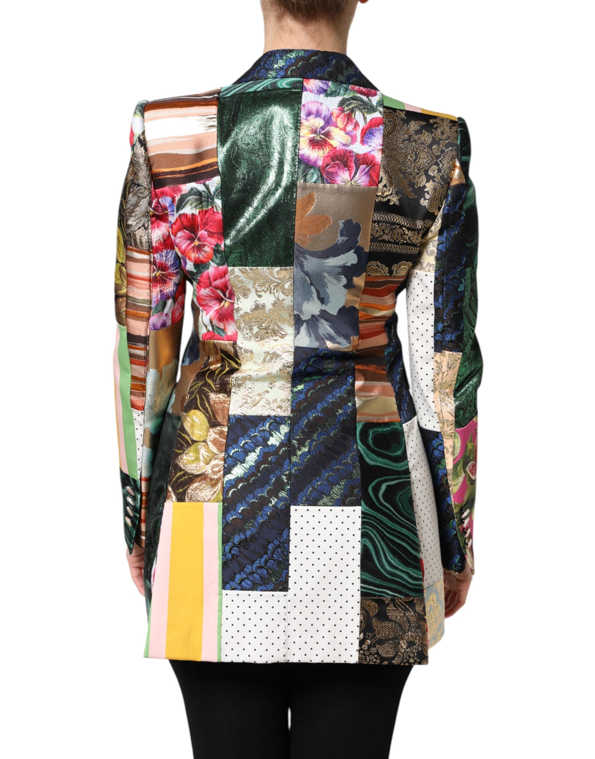 Dolce & Gabbana Multicolor Floral Patchwork Jacquard Jacket-4