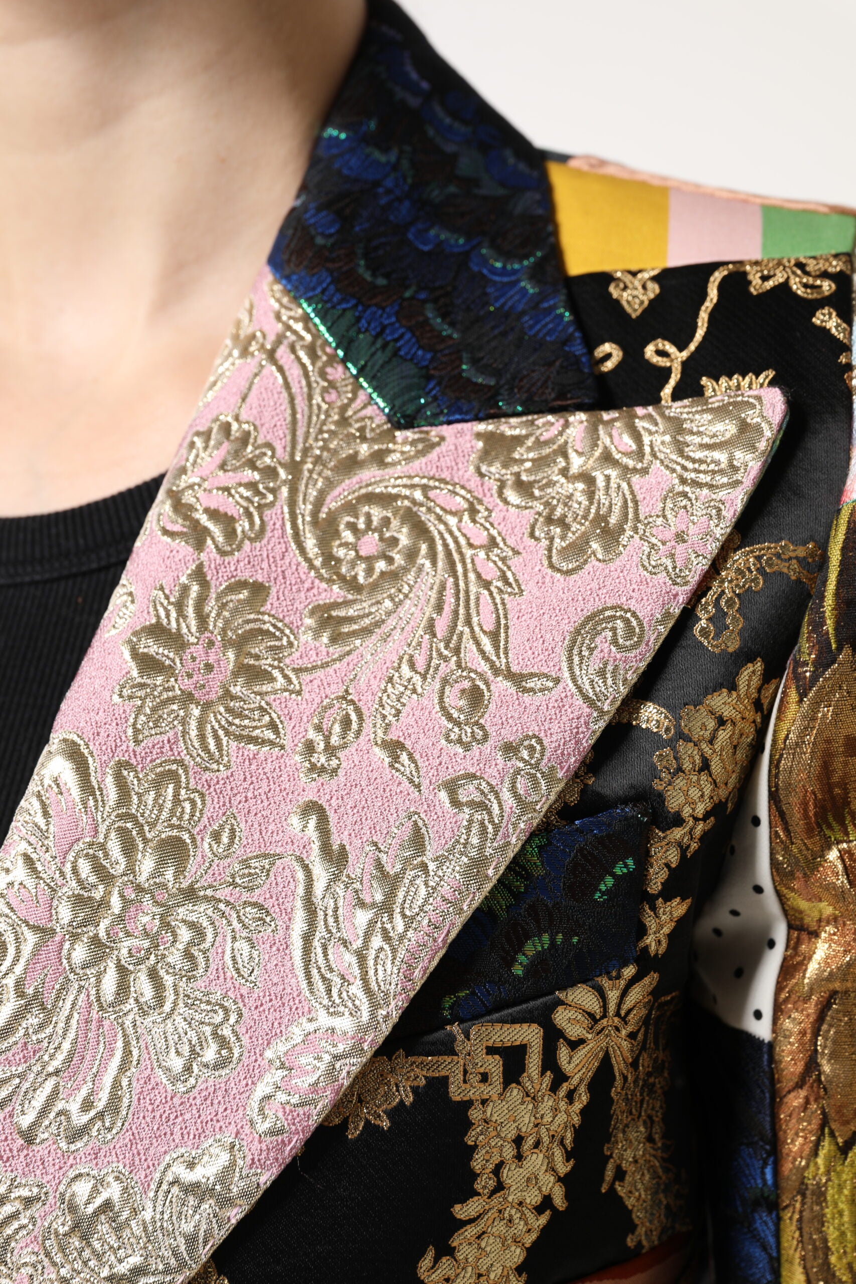 Dolce & Gabbana Multicolor Floral Patchwork Jacquard Jacket-6