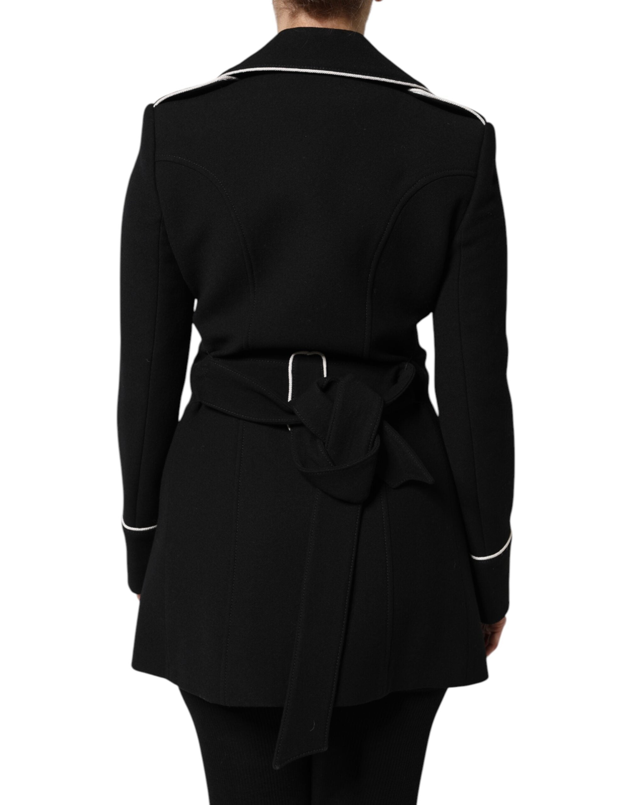 Dolce & Gabbana Black double-breasted wool blazer-4