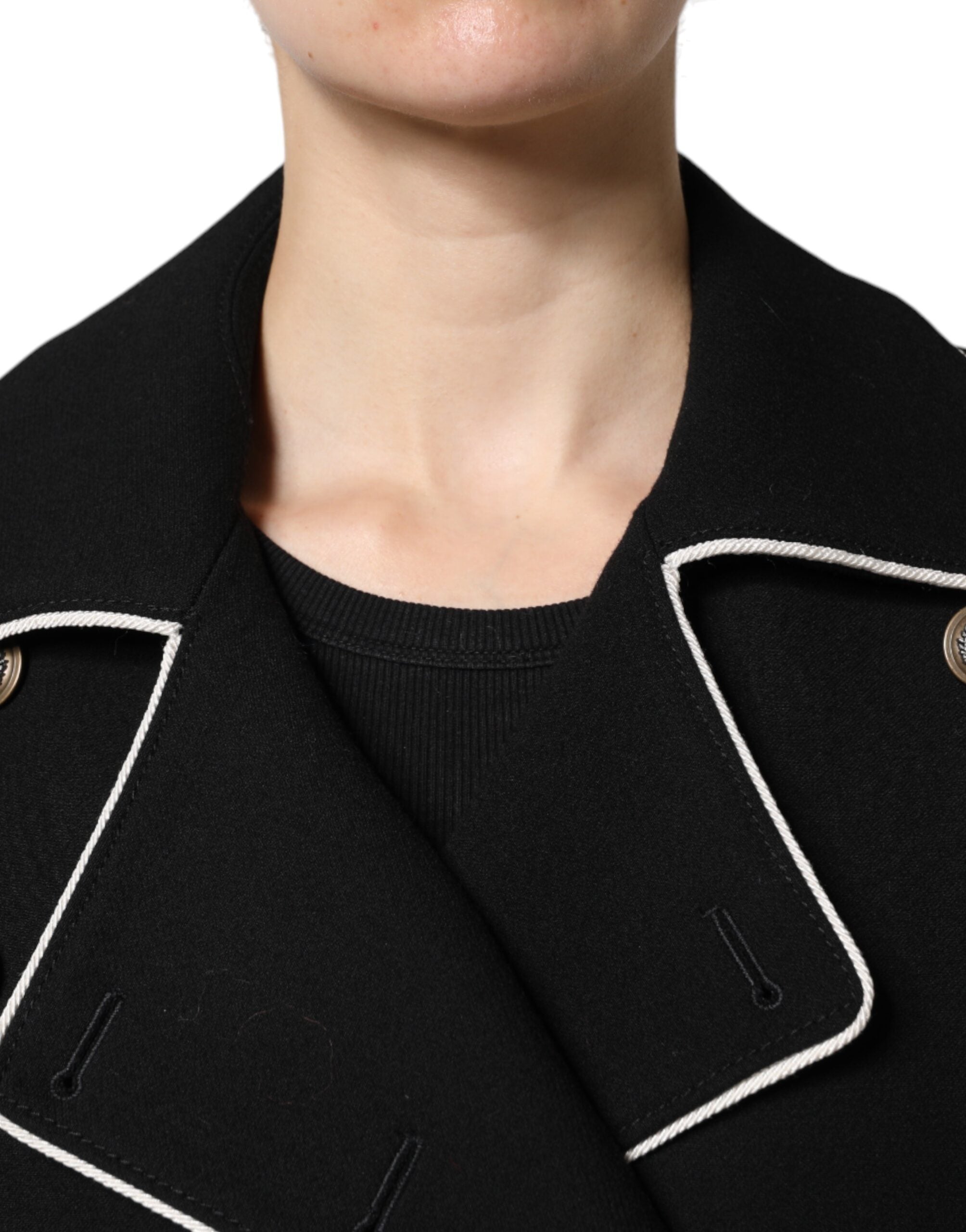 Dolce & Gabbana Black double-breasted wool blazer-6