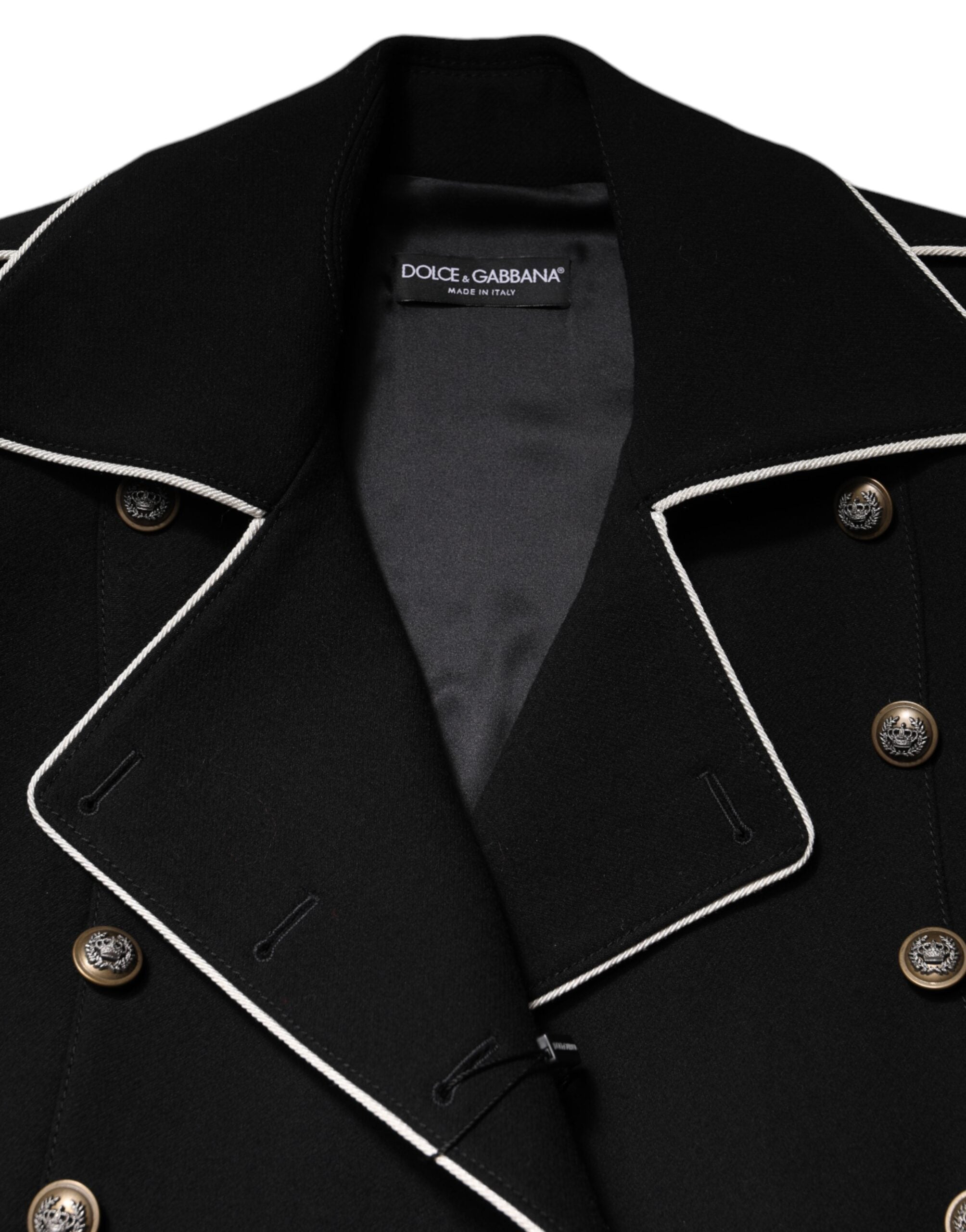 Dolce & Gabbana Black double-breasted wool blazer-8
