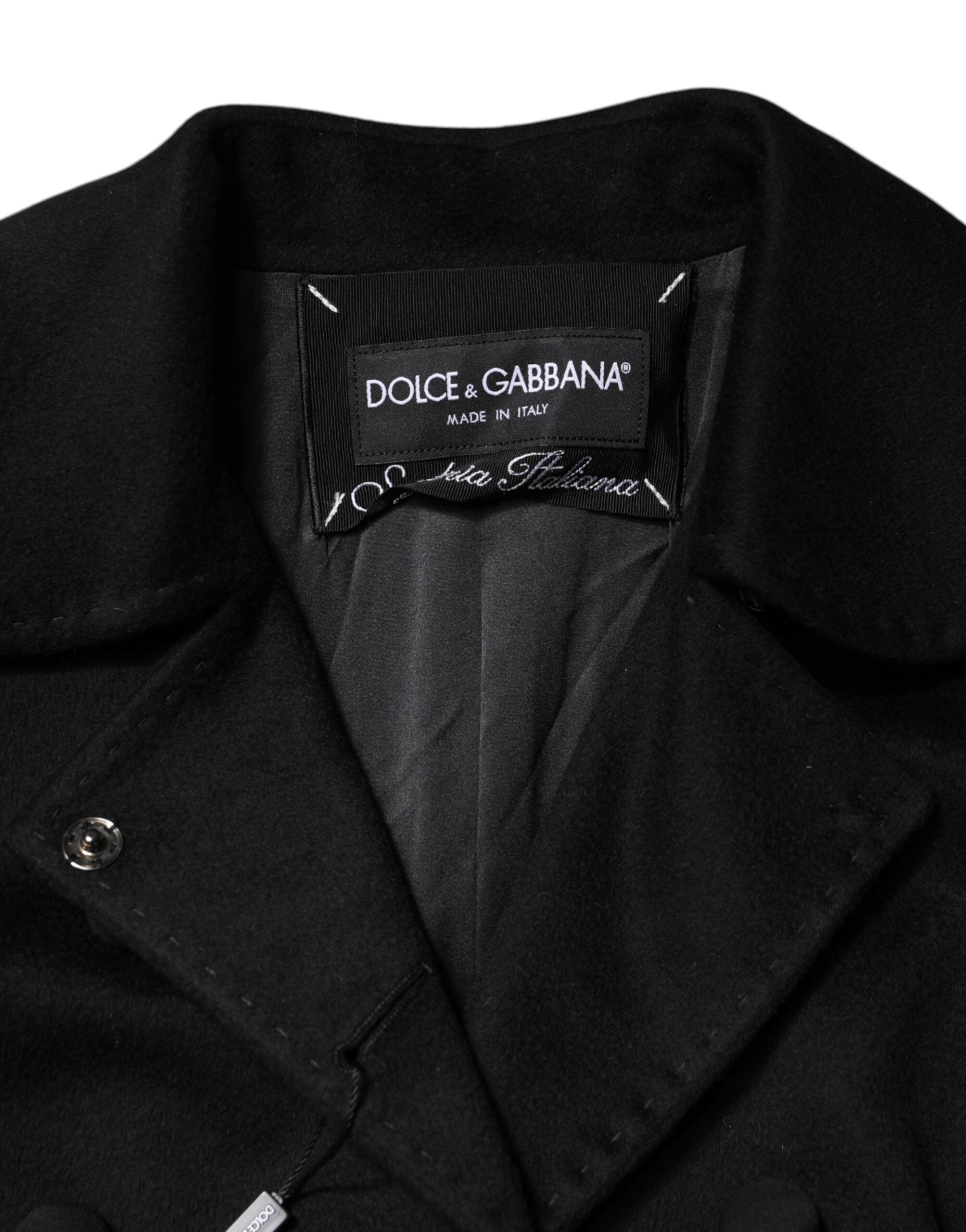 Dolce & Gabbana Chaqueta tipo blazer de lana negra Sartoria Italiano-8