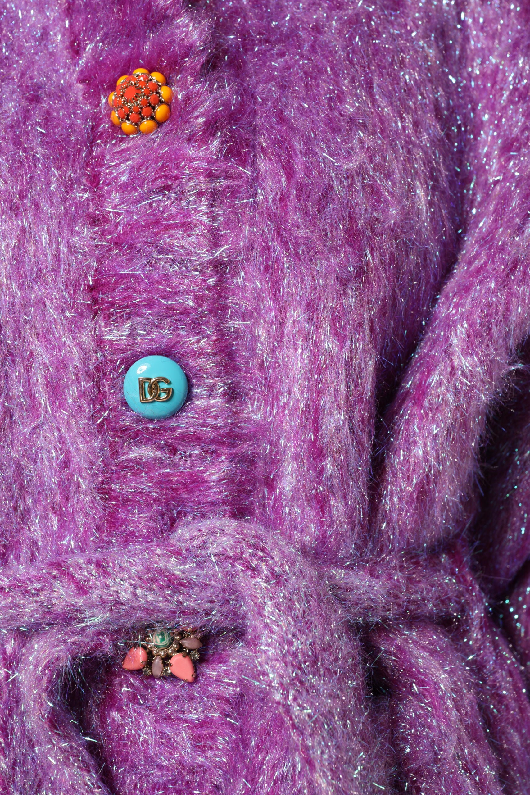 Dolce & Gabbana purple trench coat jacket with button detailing-6