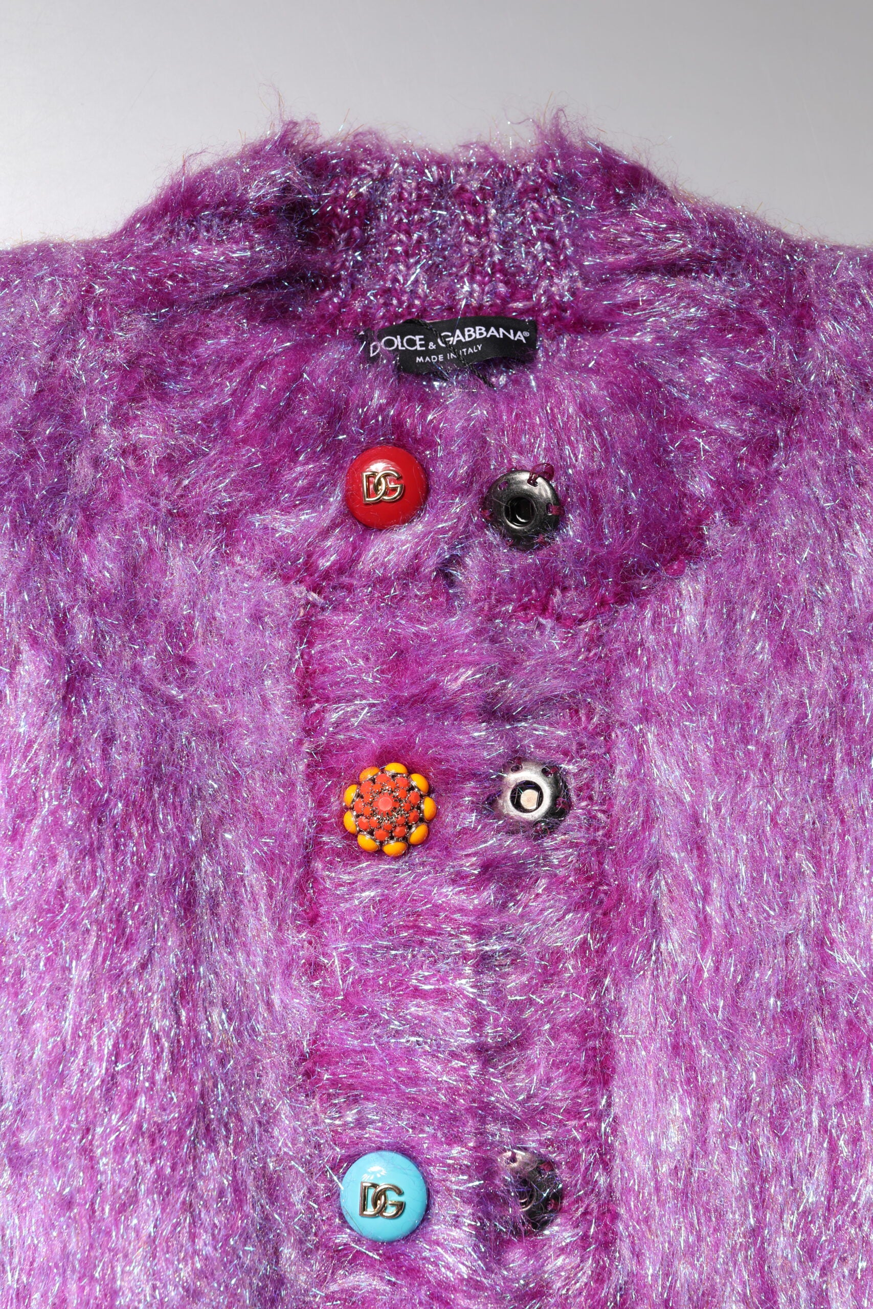 Dolce & Gabbana purple trench coat jacket with button detailing-7