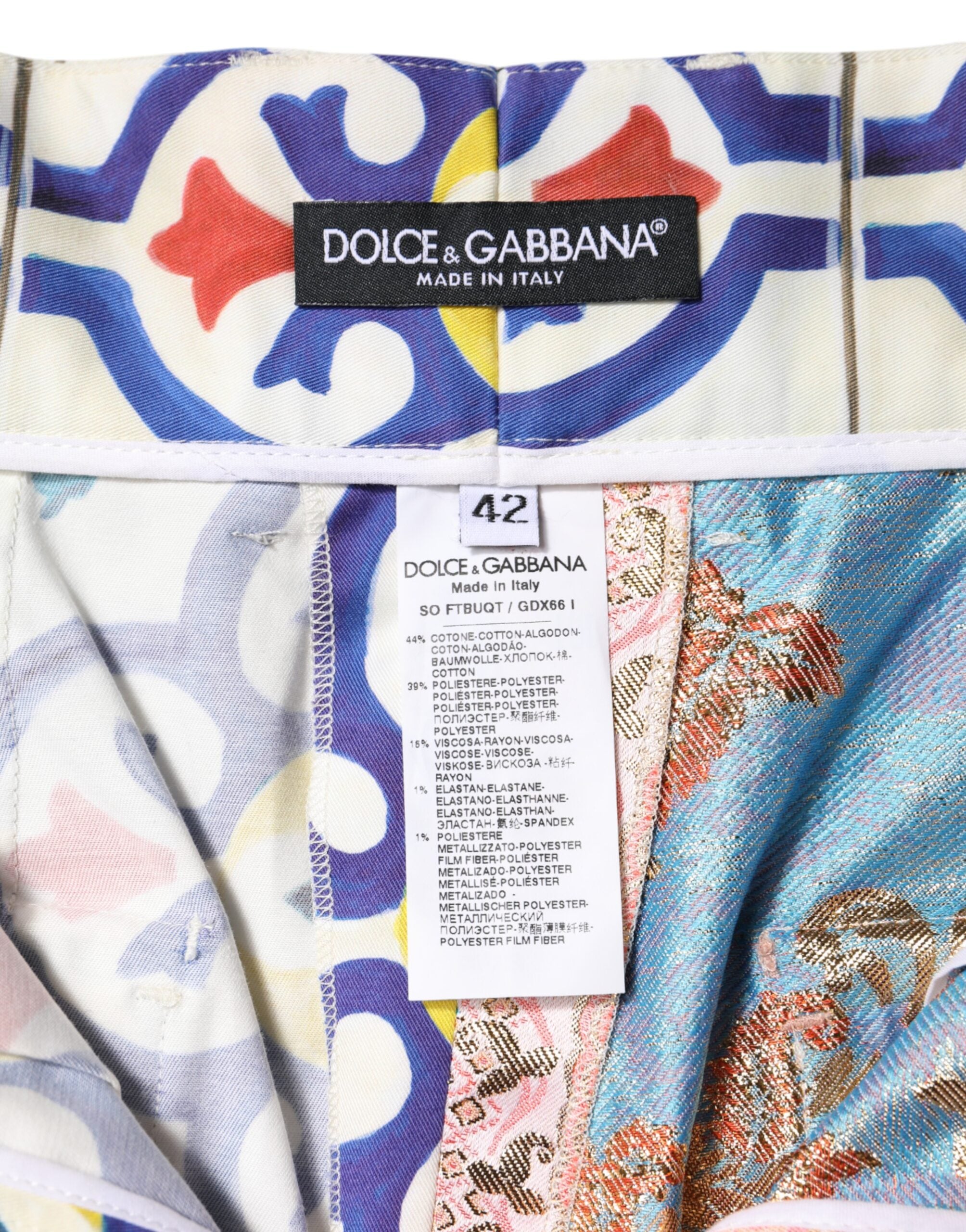 Dolce & Gabbana Multicolor High Waist Women's Hot Pants Shorts-7