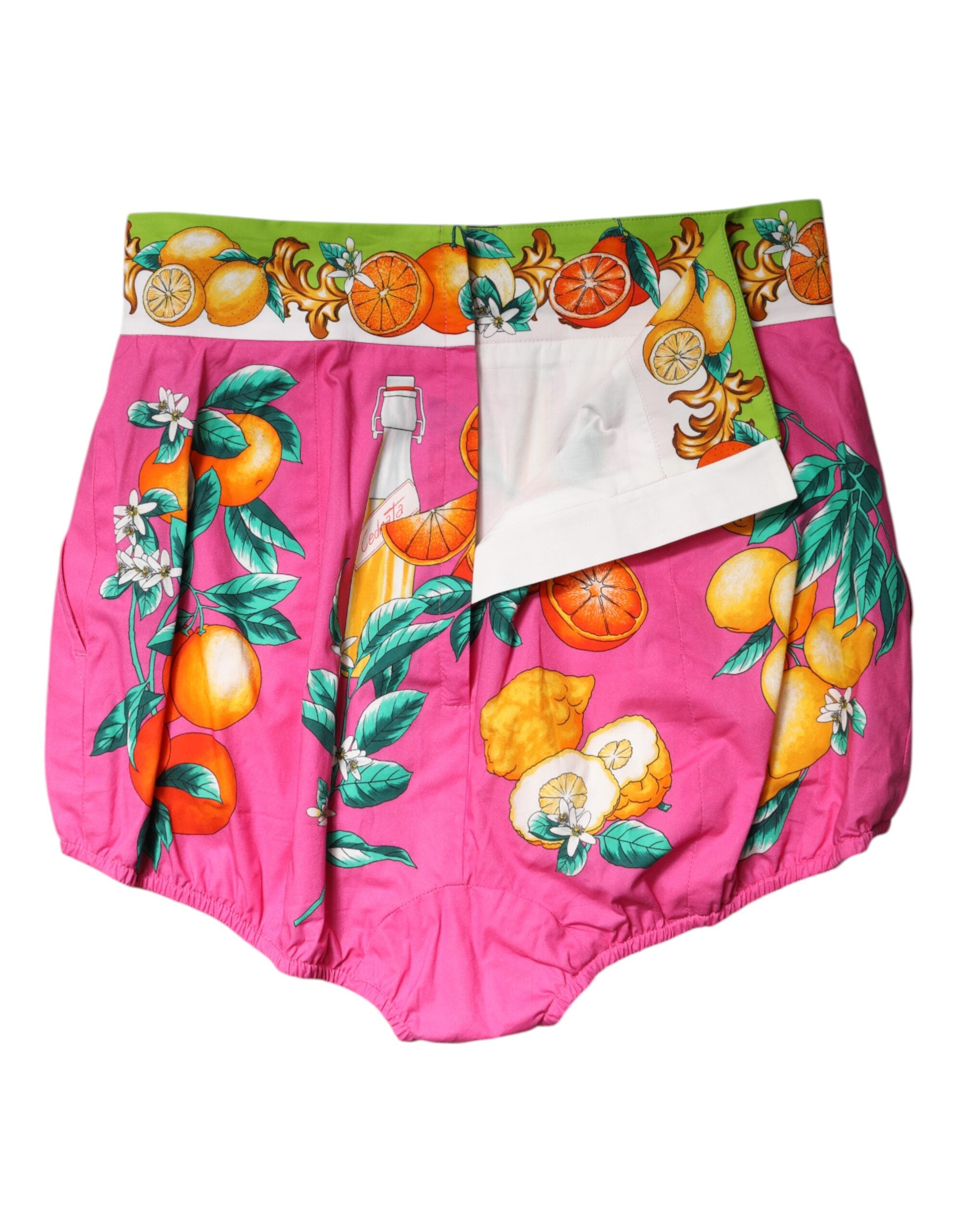 Dolce & Gabbana Rosa bedruckte Hot Pants mit hoher Taille Shorts-6