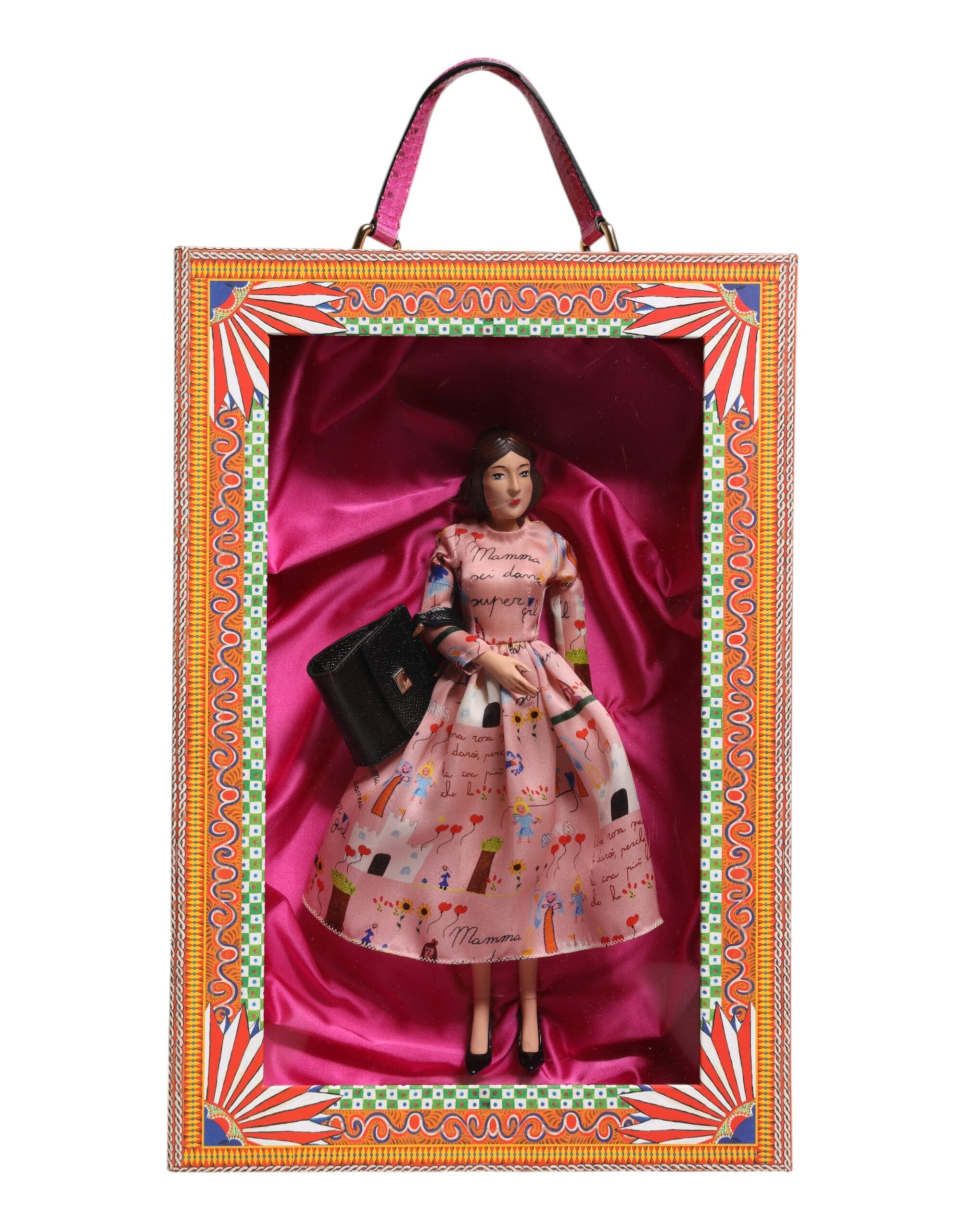 Dolce & Gabbana Pink Dress Ceramic Porcelain Fashion Leather Sicily Dolls-2