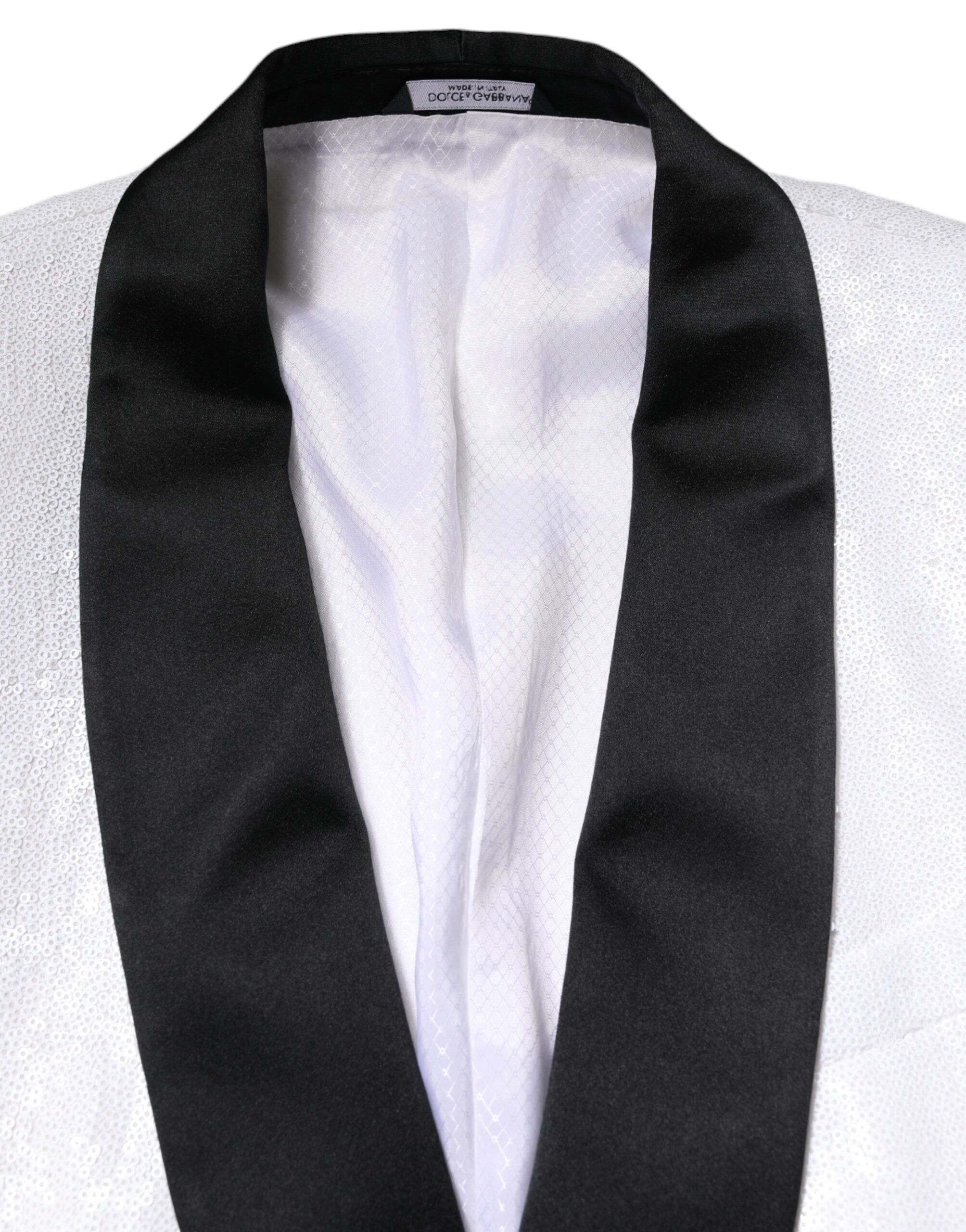 Blazer de nailon blanco de botonadura sencilla de Dolce & Gabbana-5
