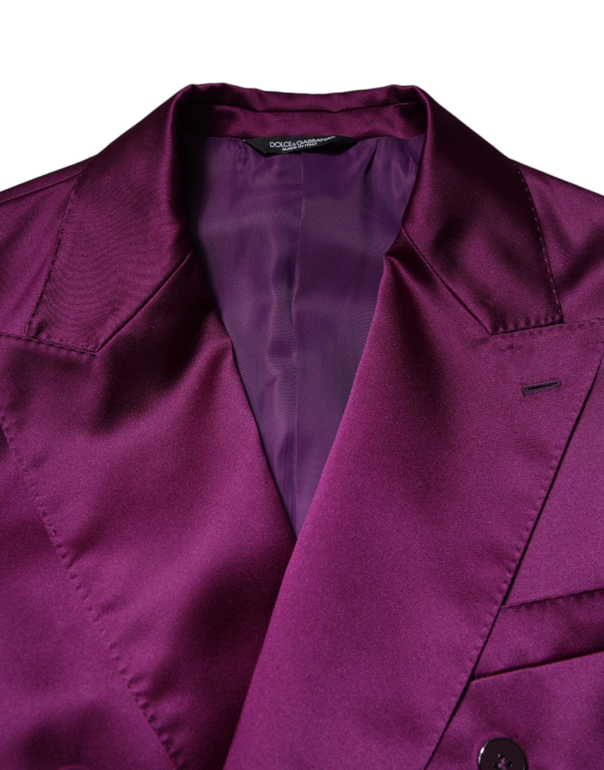 Dolce & Gabbana Lila Zweireiher Männer Anzug Mantel Blazer-5