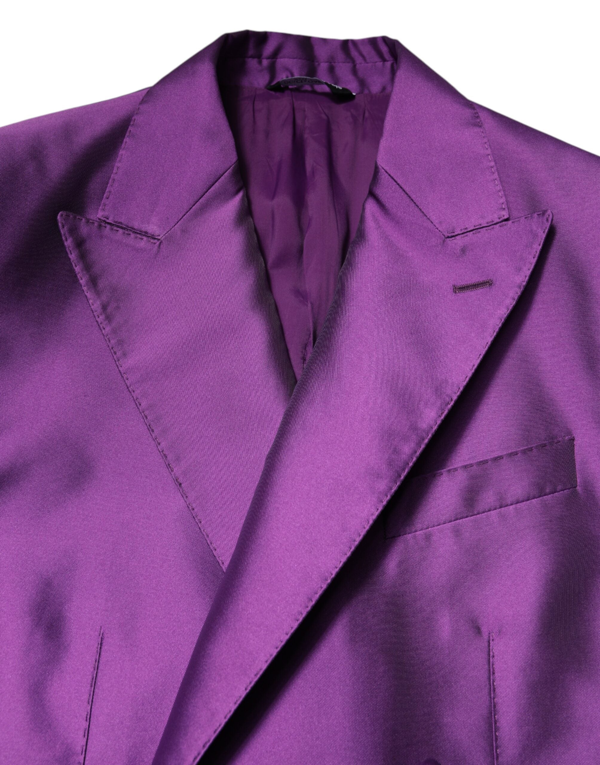 Dolce & Gabbana Purple Double-Breasted Men's Suit Coat Blazer-5