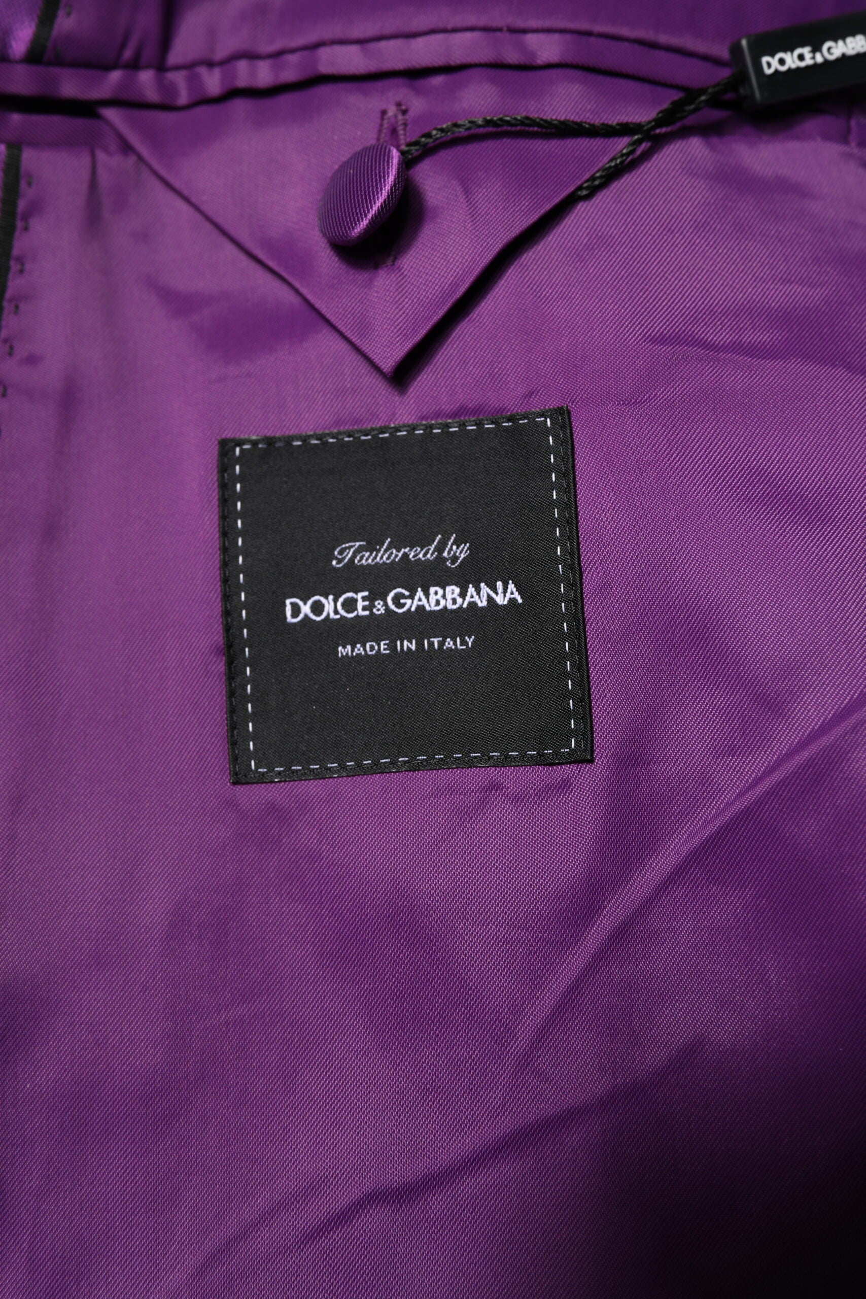 Dolce & Gabbana Purple Double-Breasted Men's Suit Coat Blazer-6