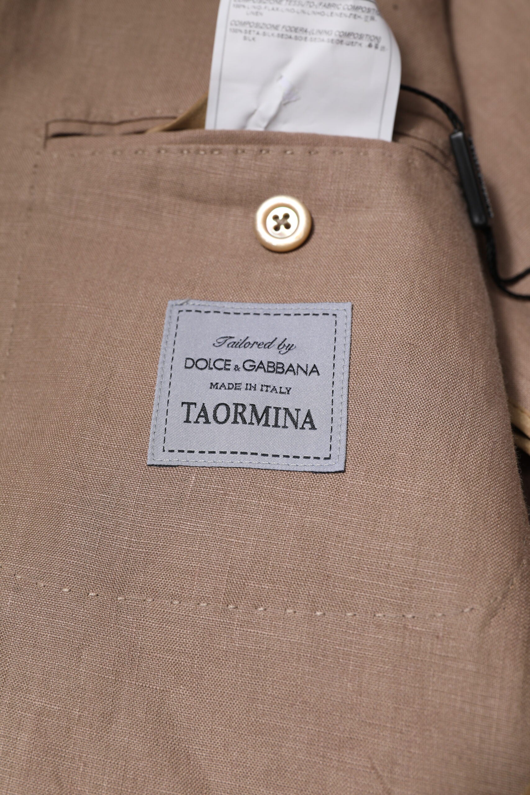Dolce & Gabbana Beige TAORMINA Einreihiger Mantel Blazer-7