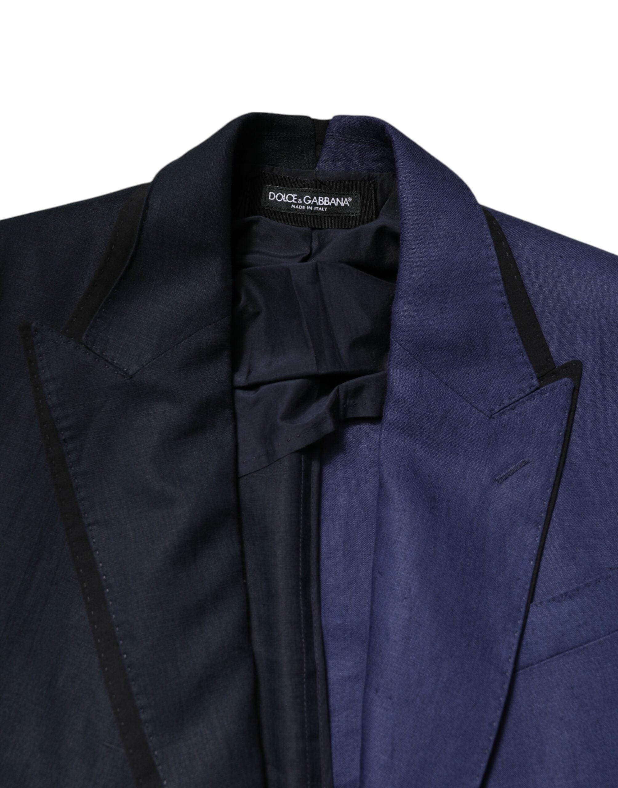 Dolce & Gabbana Marineblauer doppelreihiger Anzugmantel Blazer-5