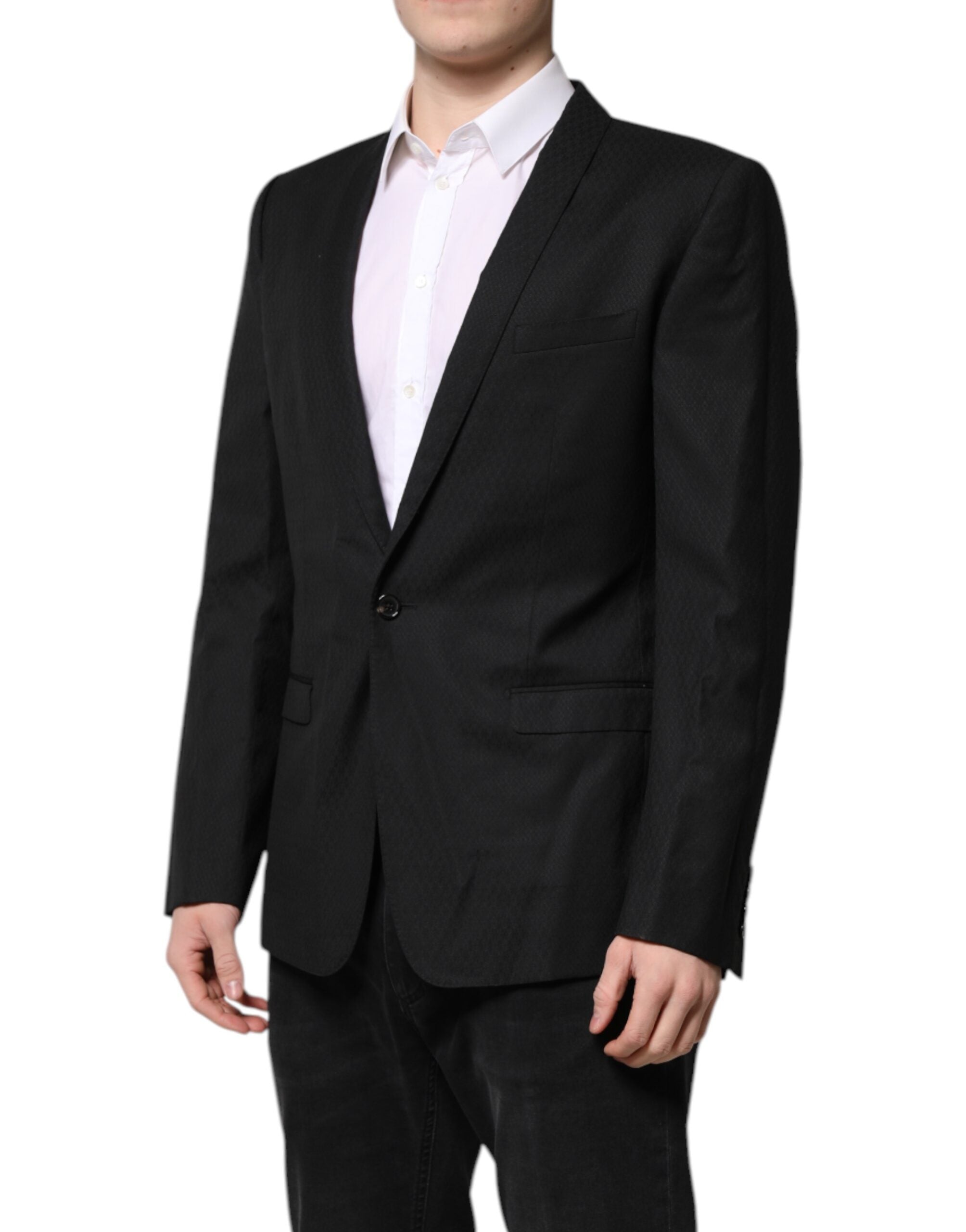 Dolce & Gabbana Schwarzer GOLD Einreihiger Anzug Blazer-3