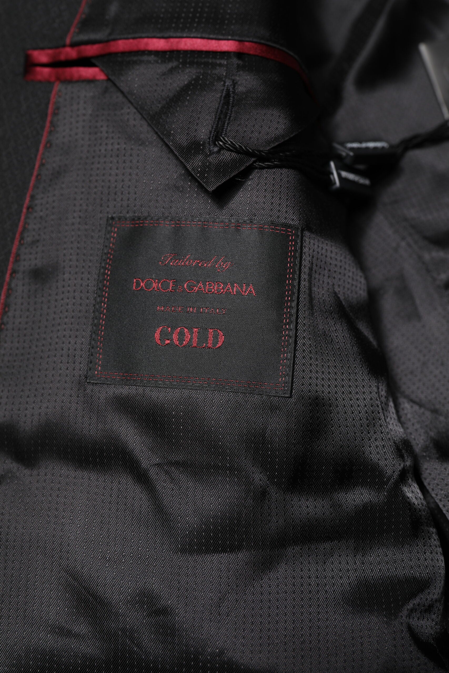 Dolce & Gabbana Schwarzer GOLD Einreihiger Anzug Blazer-6