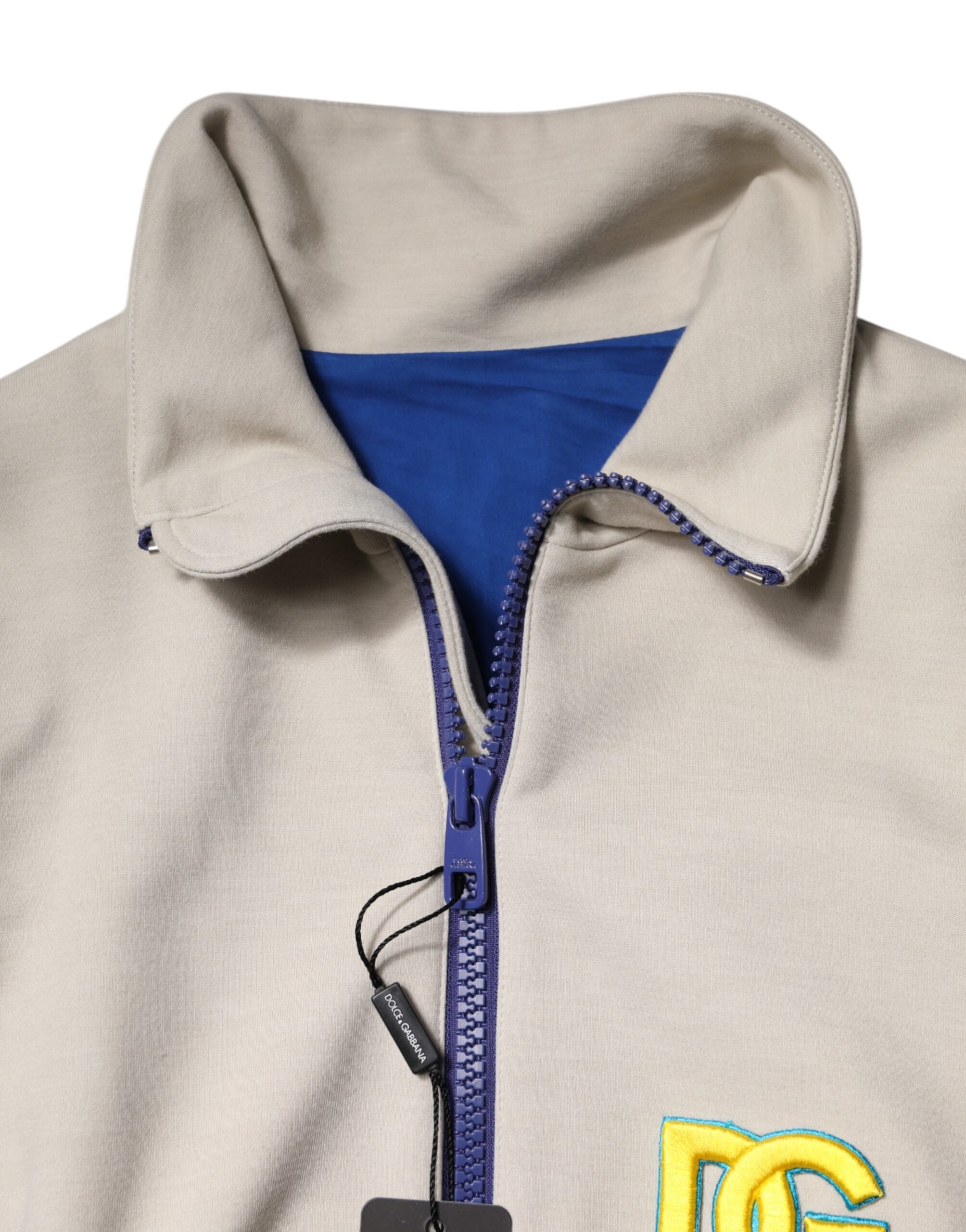 Dolce & Gabbana Multicolor Polyester Bomber Jacket with Full Zip-4