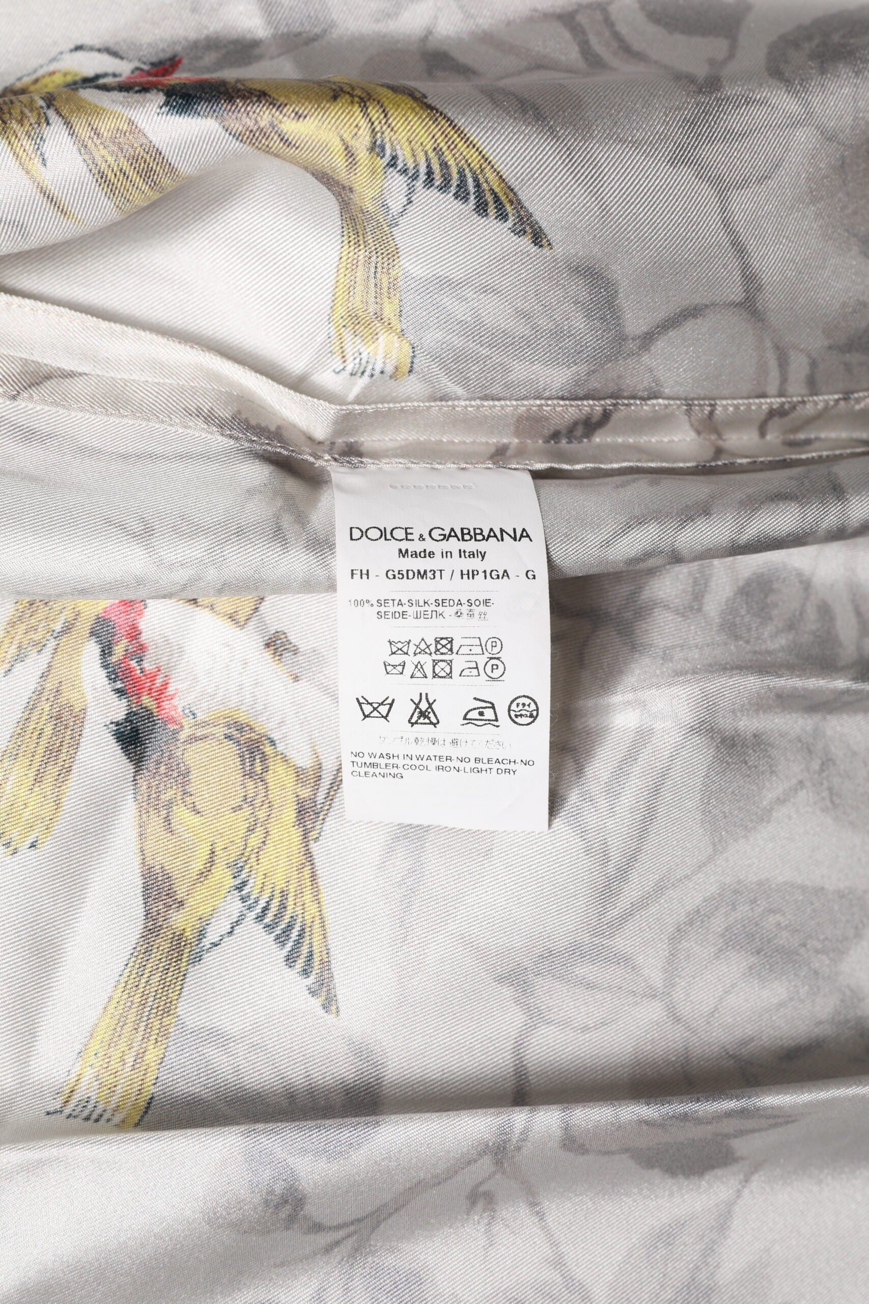 Dolce & Gabbana multicolor silk printed button-down shirt-5