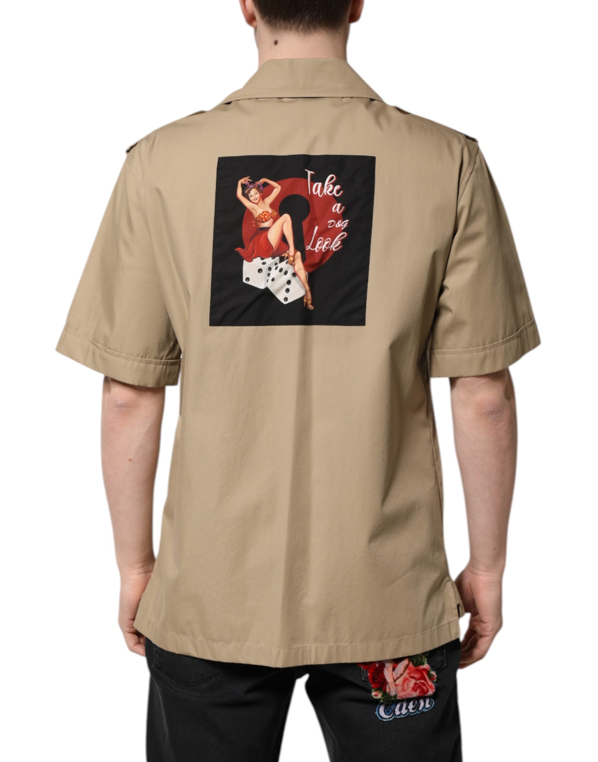 Dolce & Gabbana brown graphic print short-sleeved shirt-4
