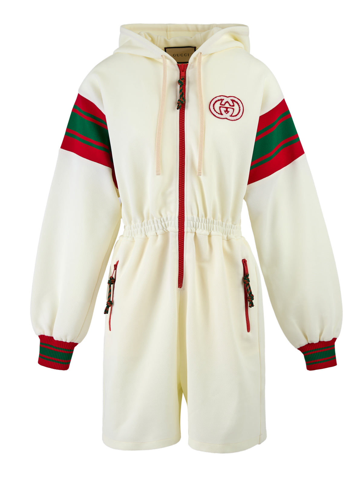 Gucci cream-colored polyester logo hooded sweatshirt-3