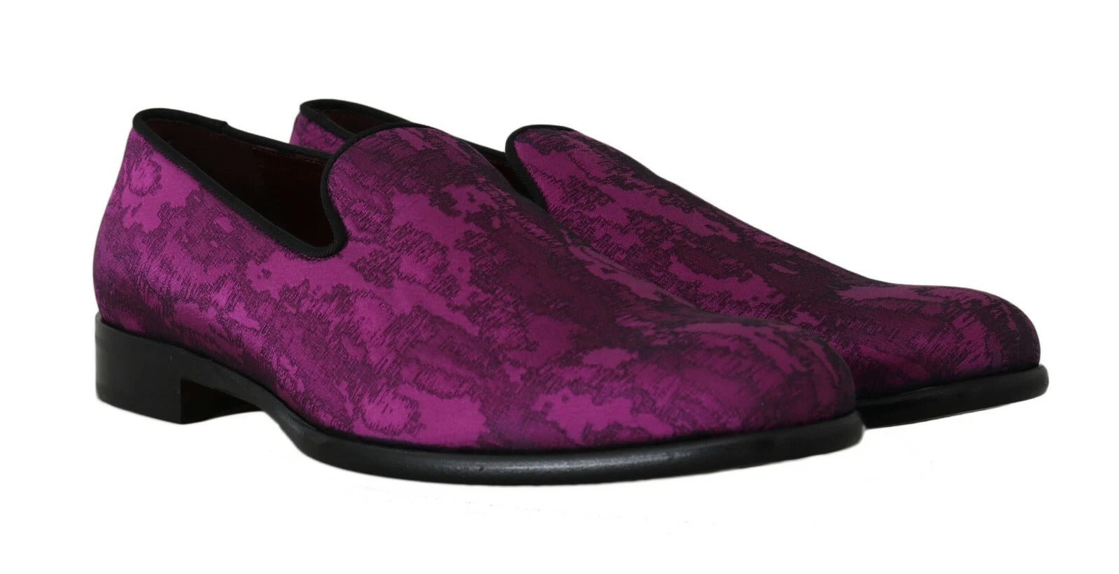 Mocasines de vestir con jacquard lila de Dolce & Gabbana-3