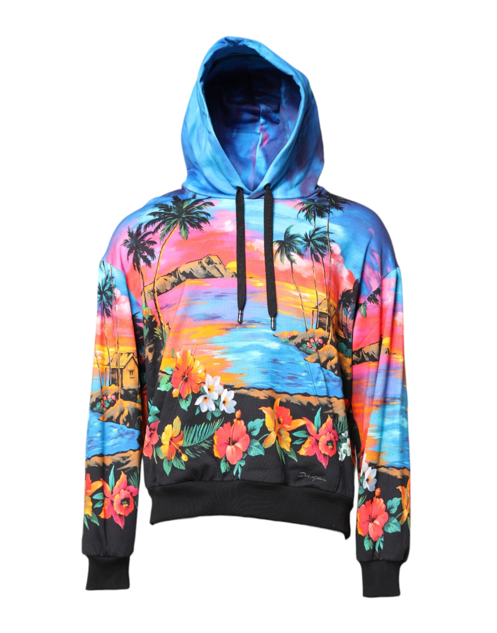 Dolce & Gabbana Multicolor Print Hooded Sweatshirt Pullover-2