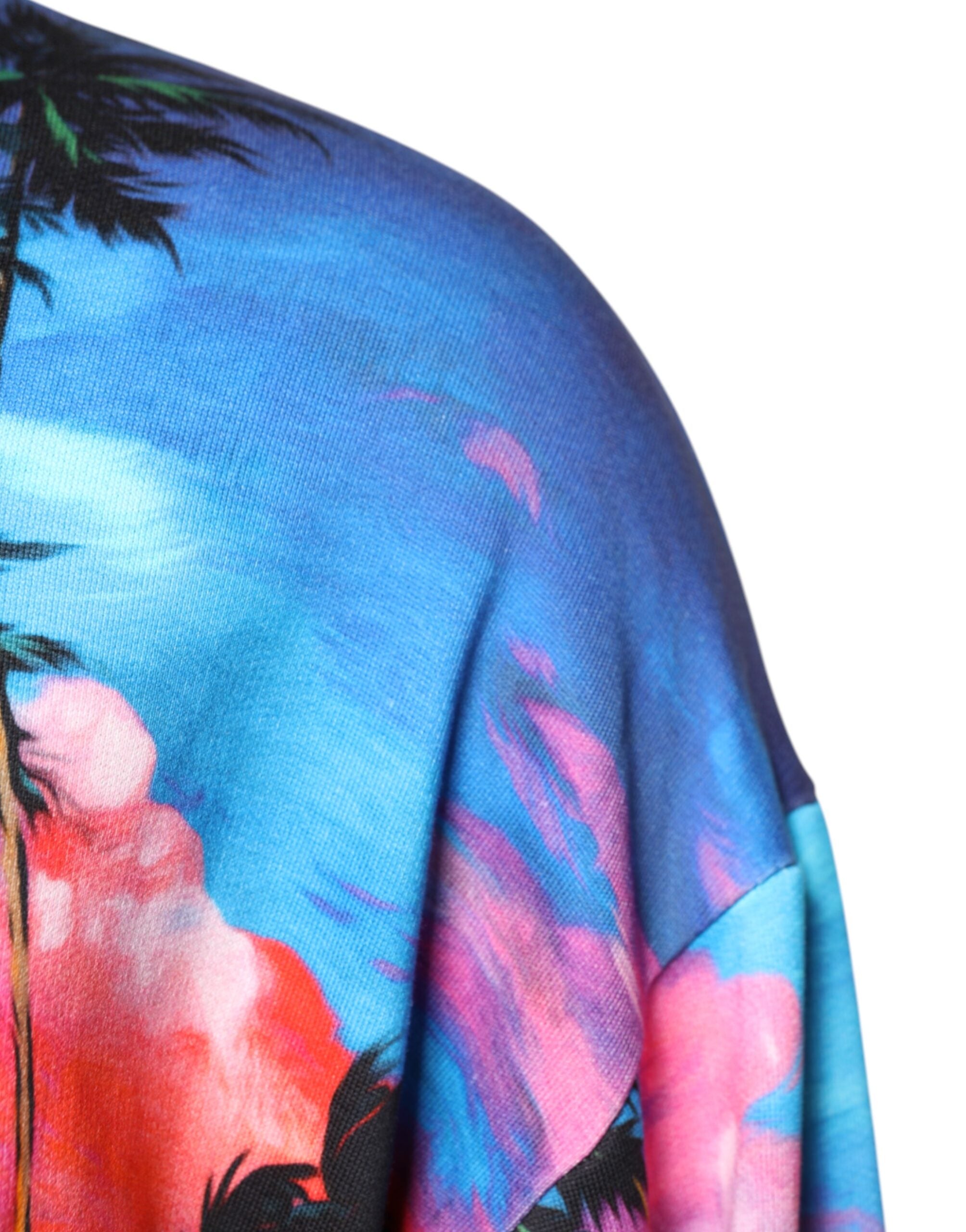 Dolce & Gabbana Multicolor Print Hooded Sweatshirt Pullover-3