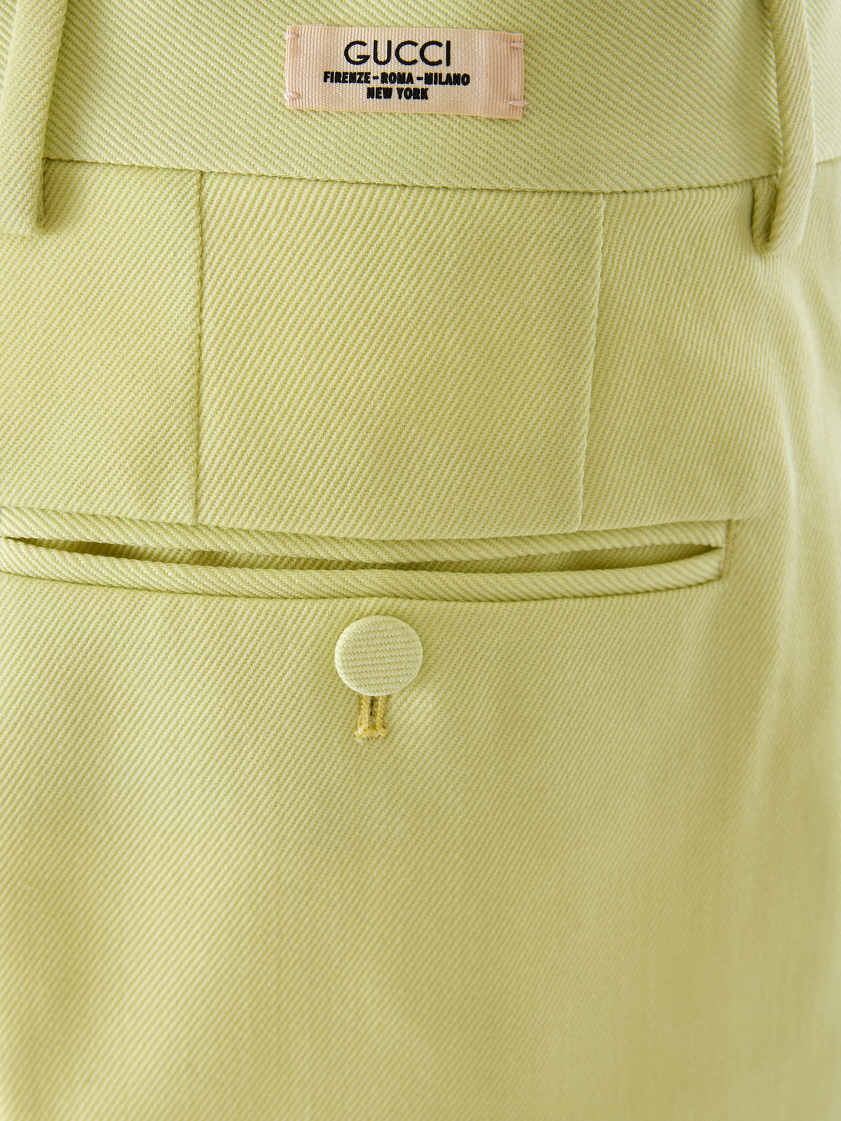Gucci Lime Yellow Polyester Pants-4