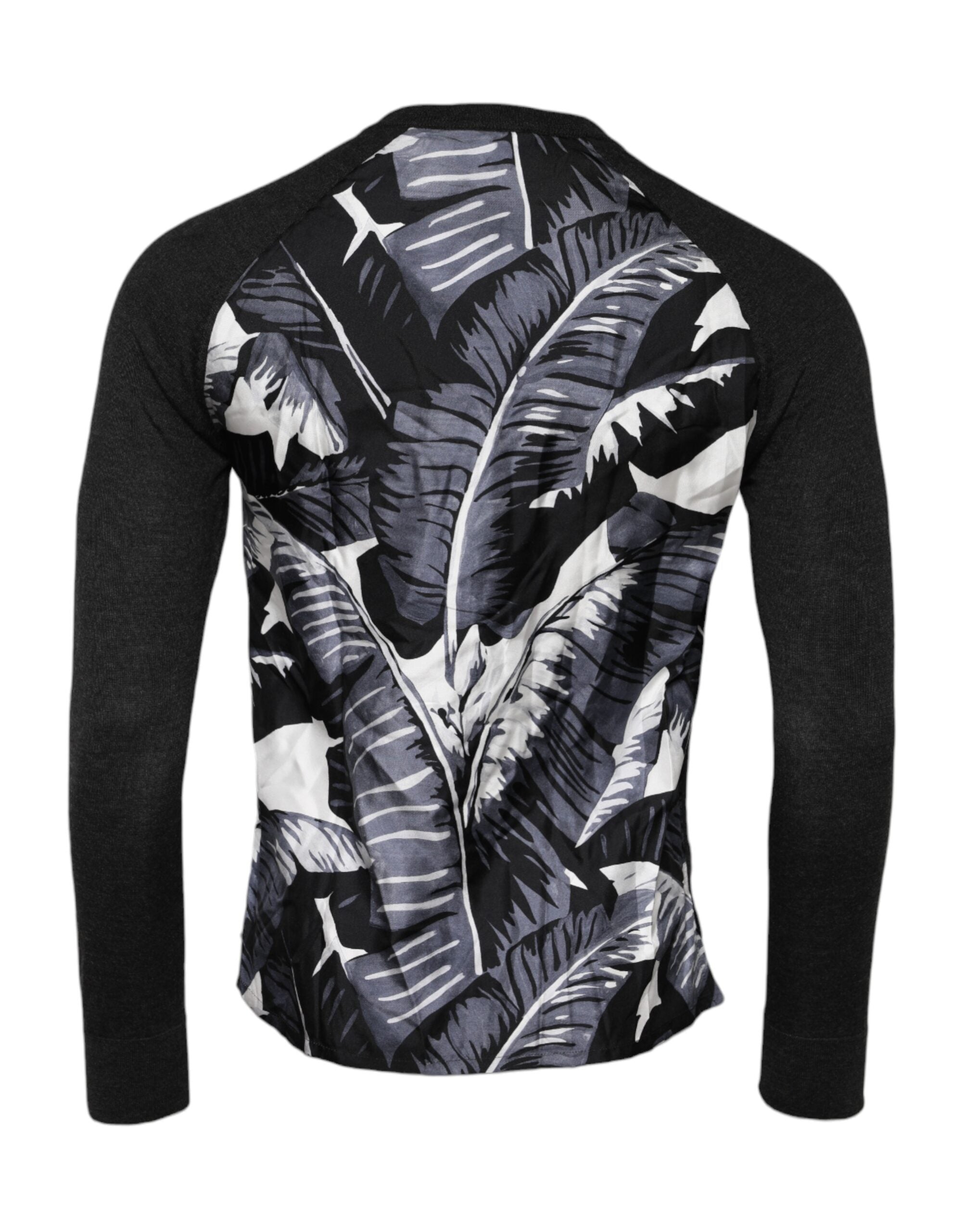Dolce & Gabbana Black Printed Knit Sweater for Men-3