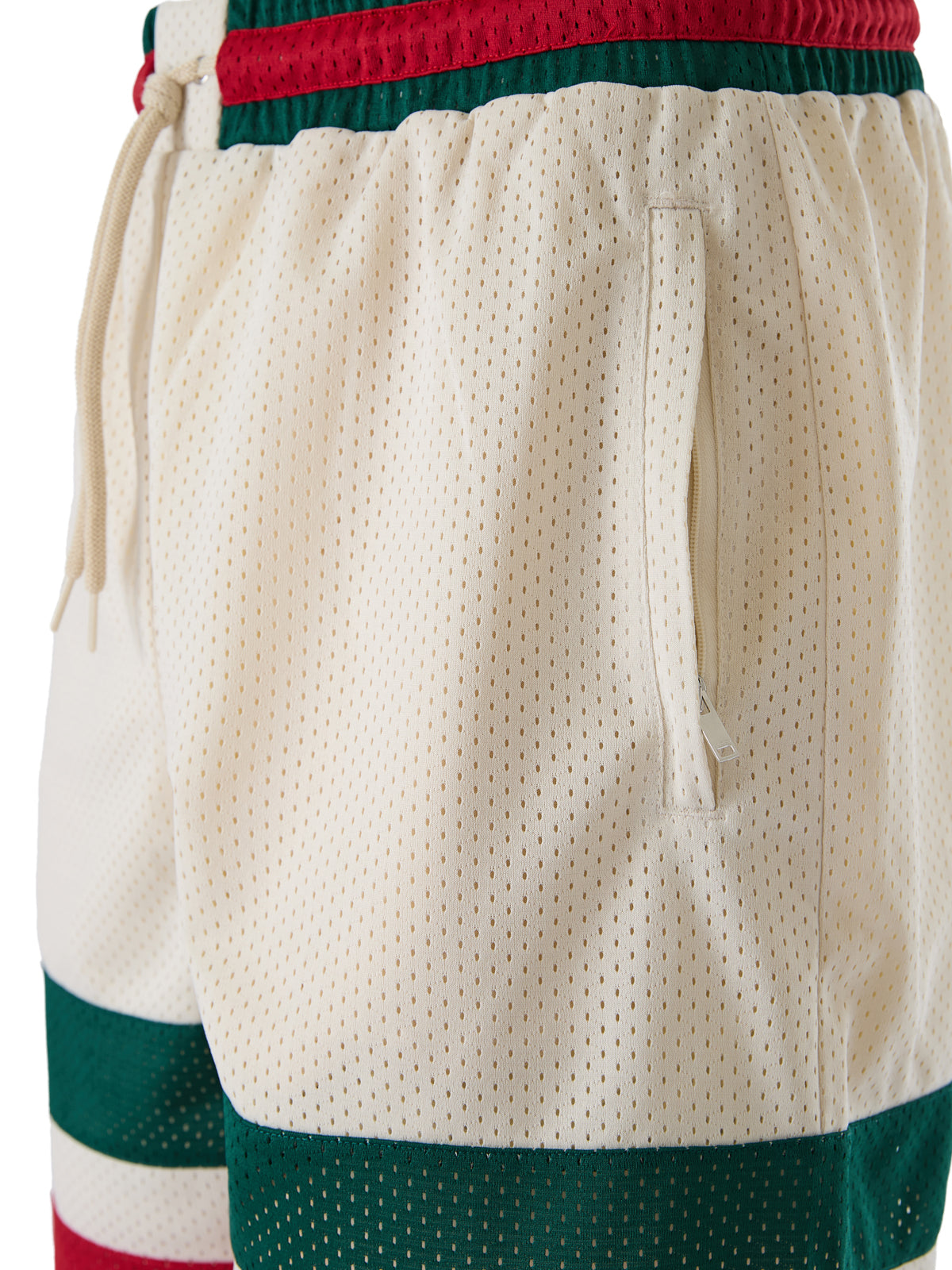 Gucci Cream Polyester Logo Shorts-3