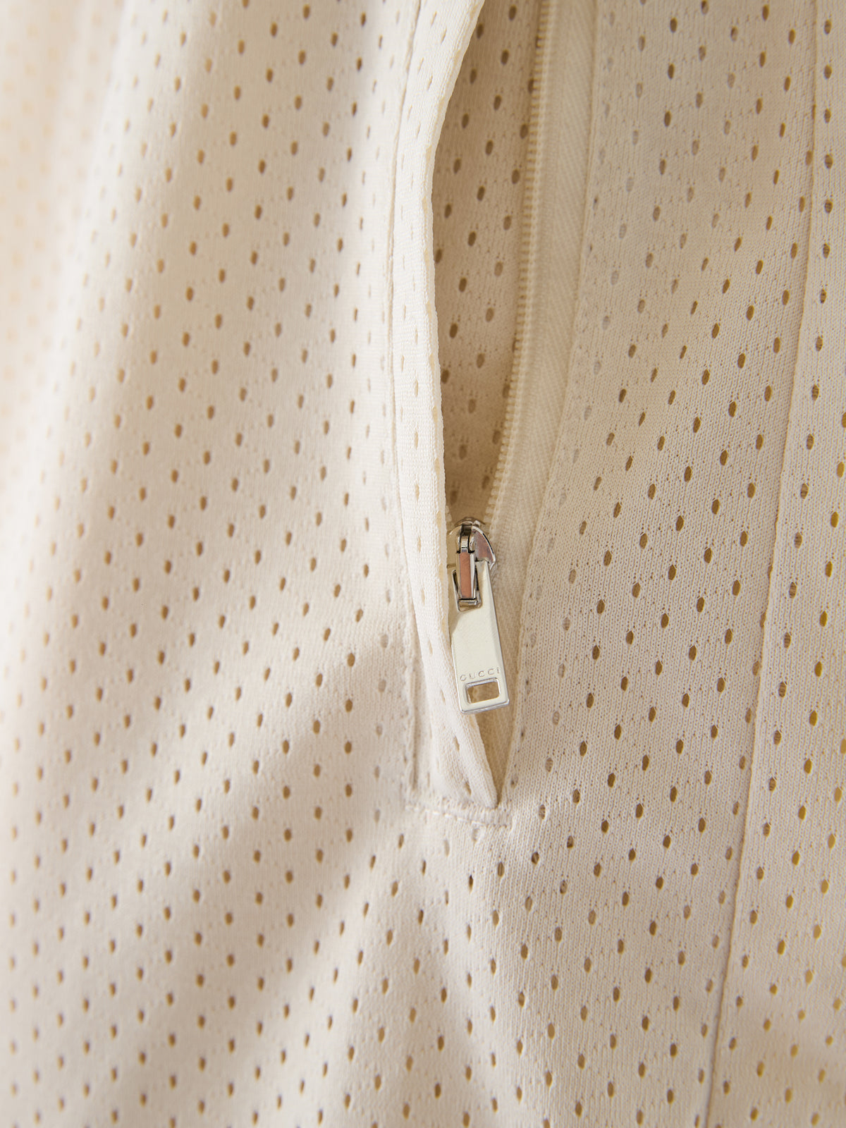 Gucci Cream Polyester Logo Shorts-4