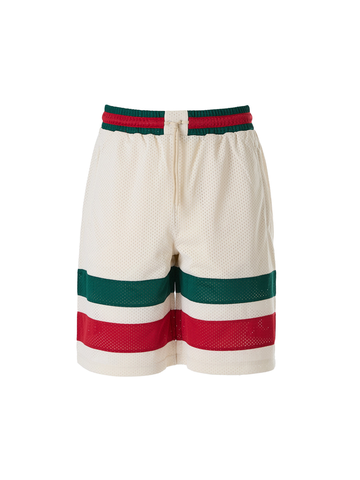 Gucci Cream Polyester Logo Shorts-5