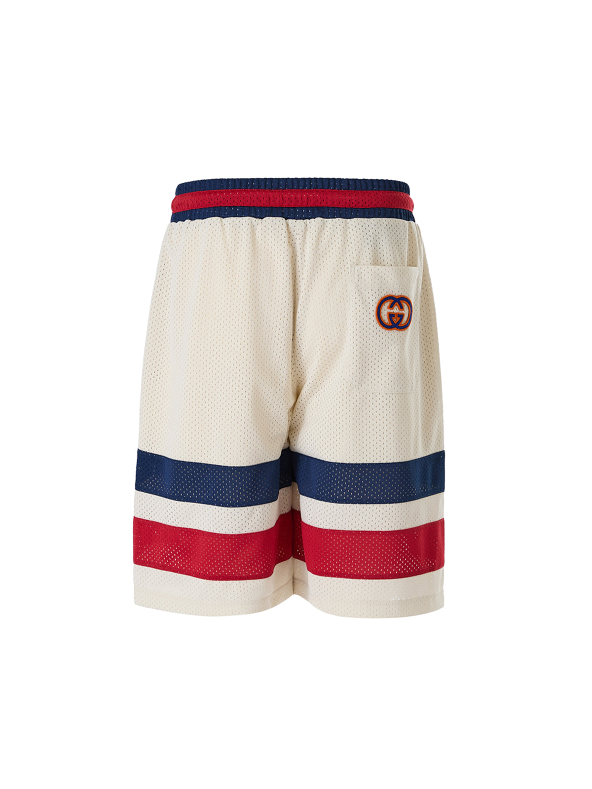 Gucci Cream Polyester Logo Shorts-1