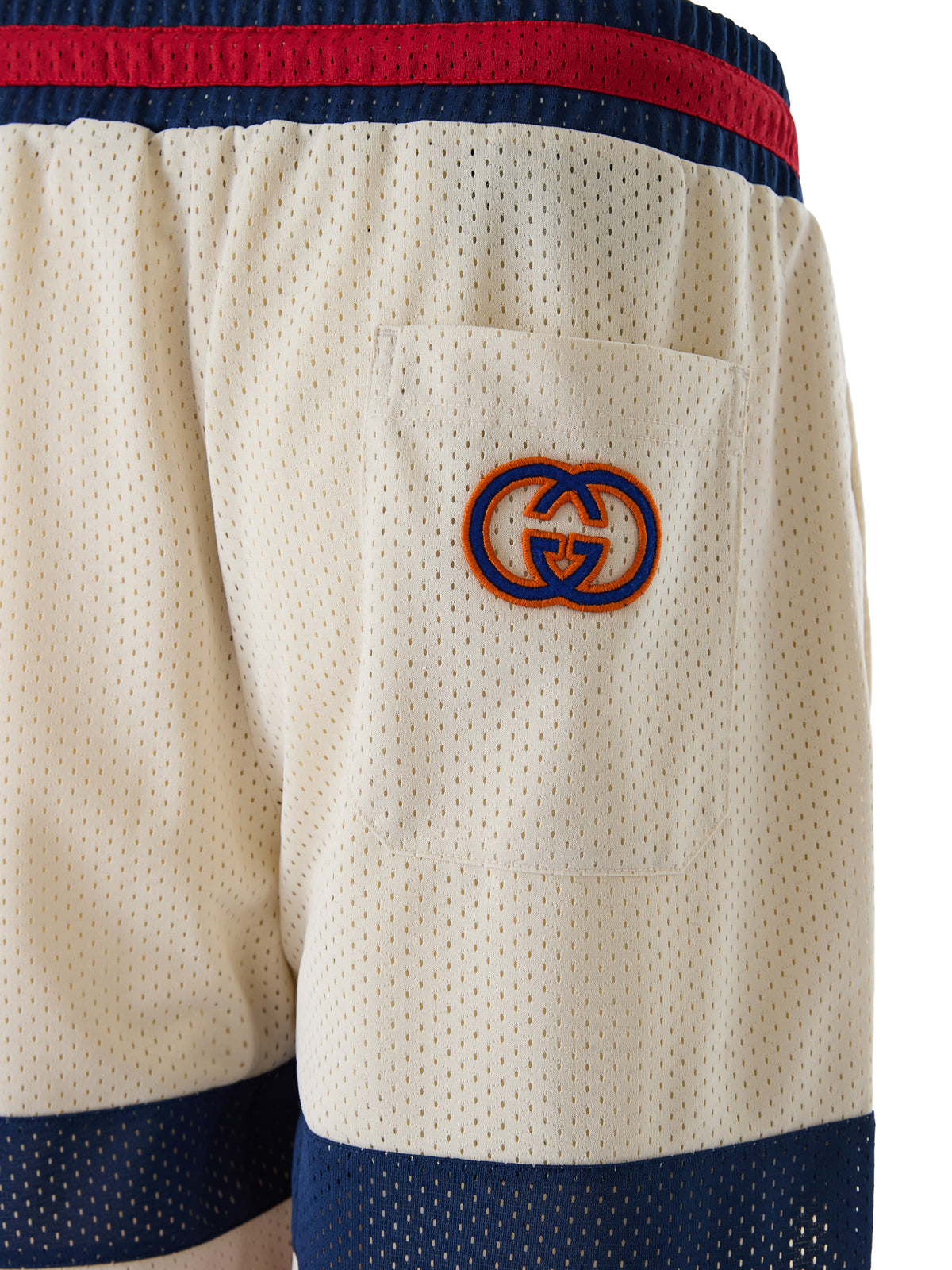 Gucci Cream Polyester Logo Shorts-2