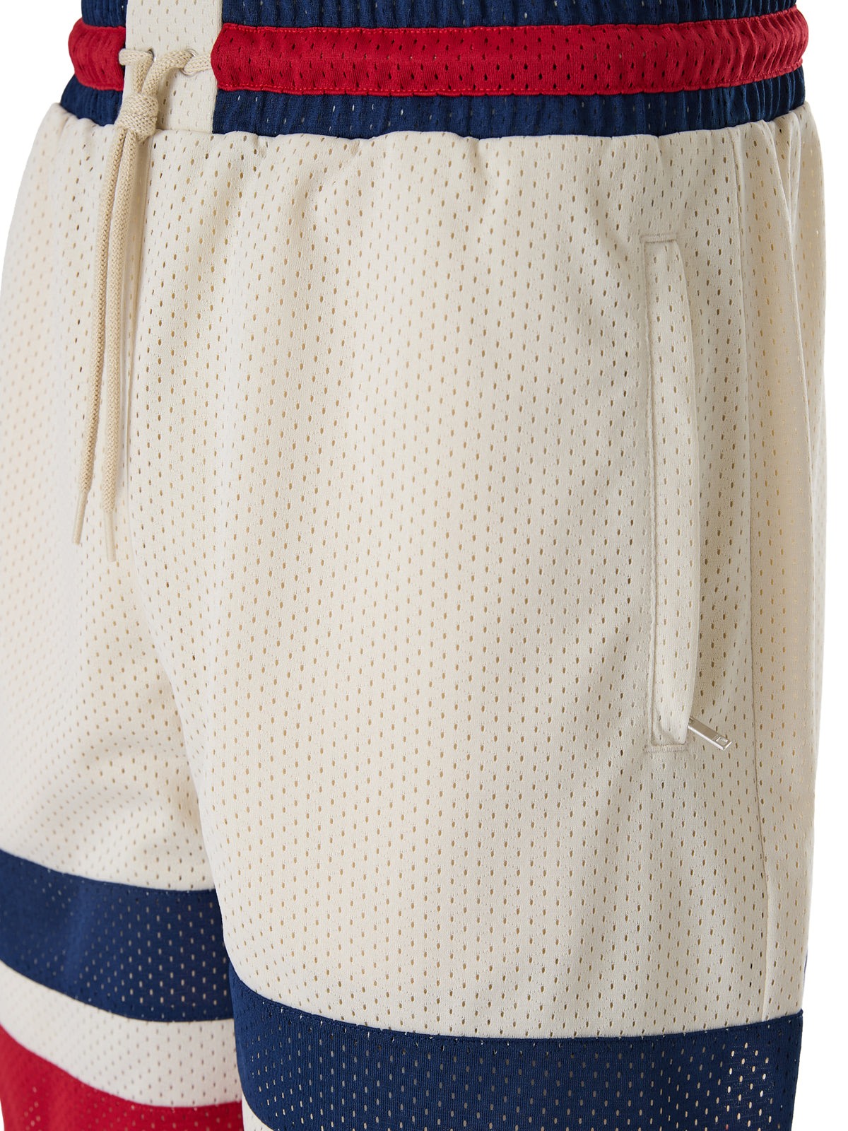 Gucci Cream Polyester Logo Shorts-3