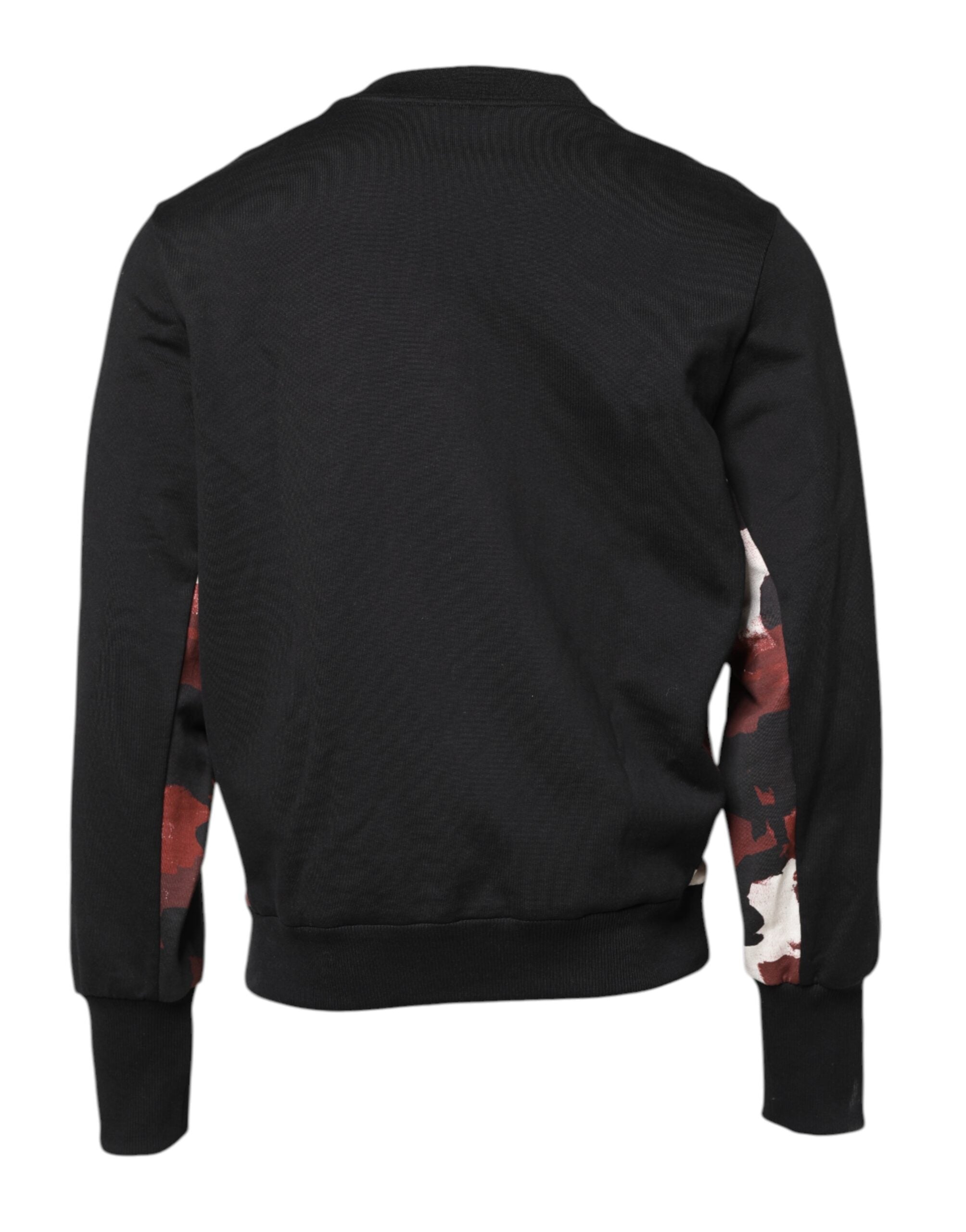 Dolce & Gabbana Black embroidered crew neck sweater-4