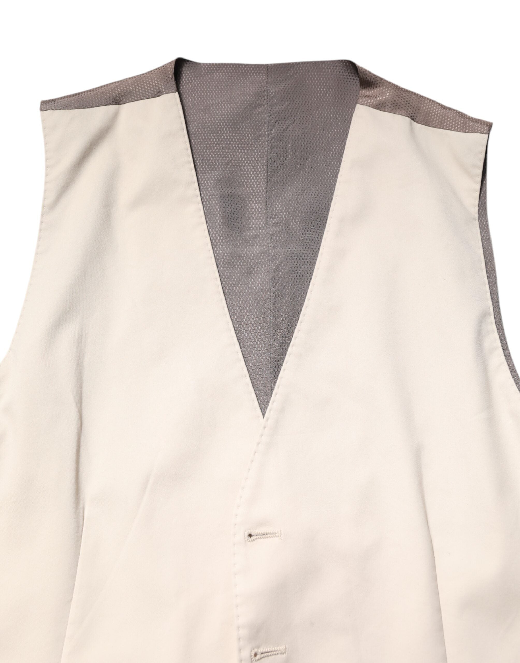 Dolce & Gabbana Beige Grau Kleid Männer Formelle Weste Weste-5